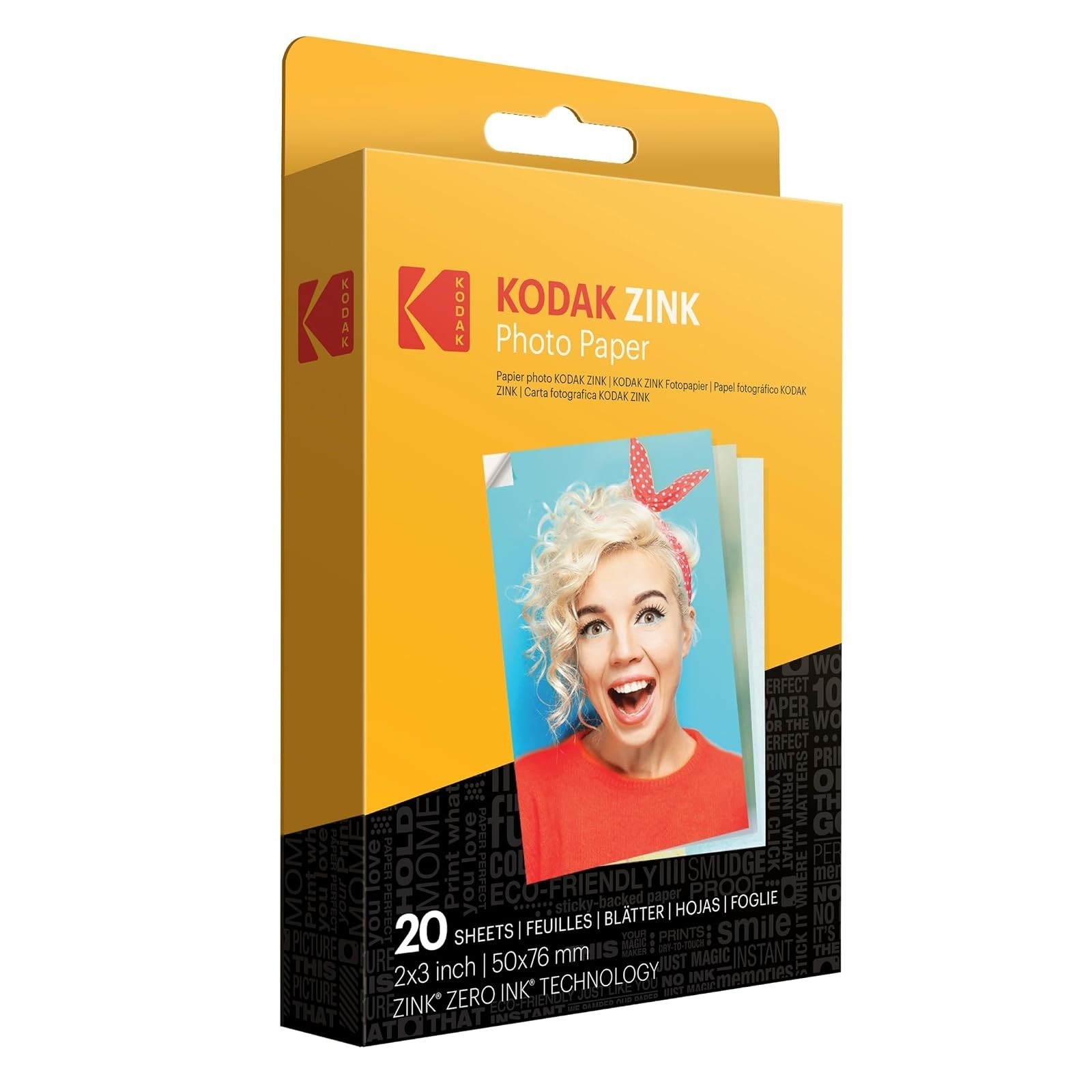 Kodak ZINK 2x3 Sticky-Backed Photo Paper Premium Glossy Refill Sheets