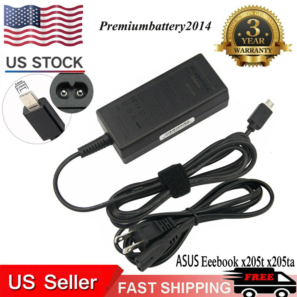 AC Charger Adapter for Asus Transformer Book Flip TP200 TP200S TP200SA Laptop 