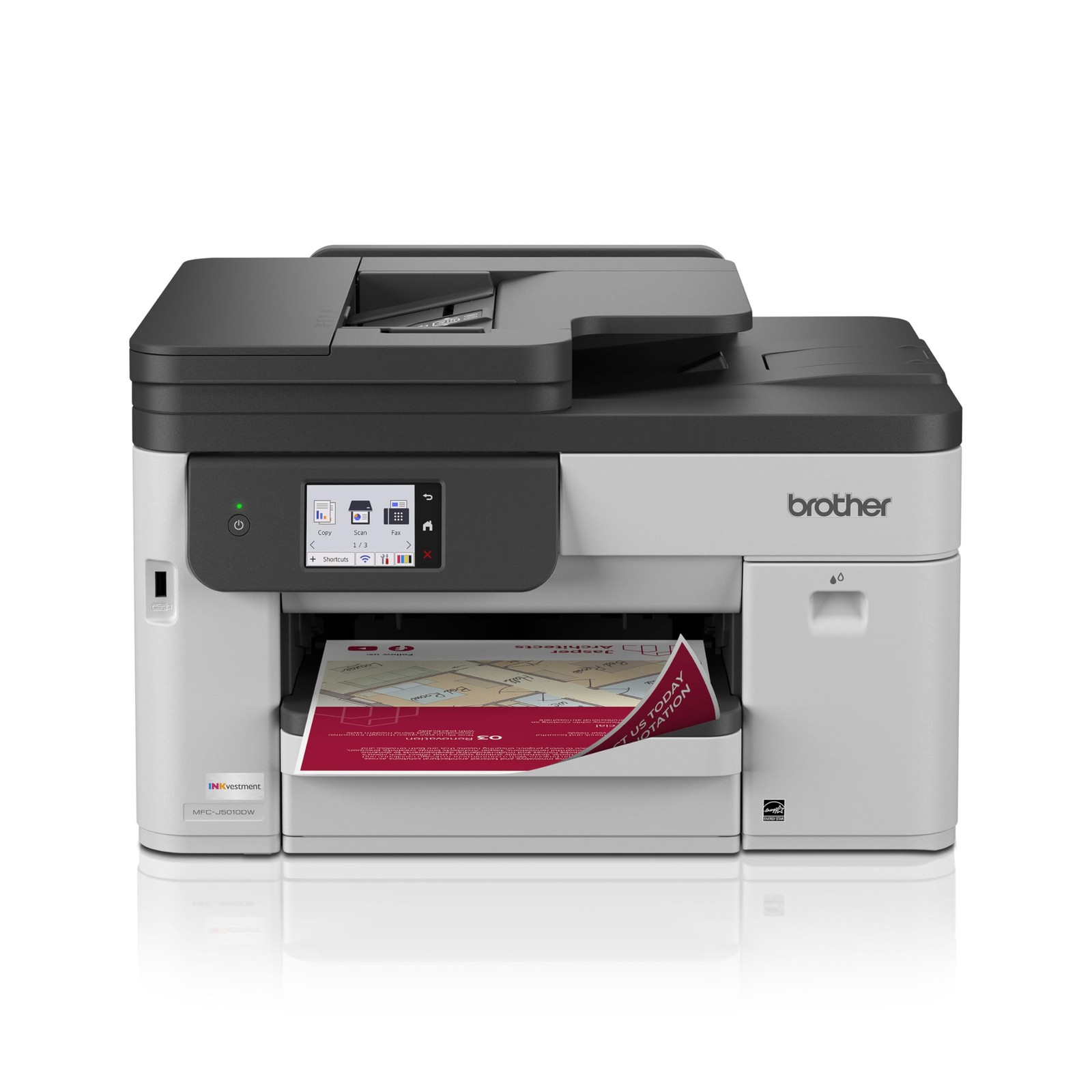 Brother MFC-J5010DW Inkjet Multifunction Printer Color White