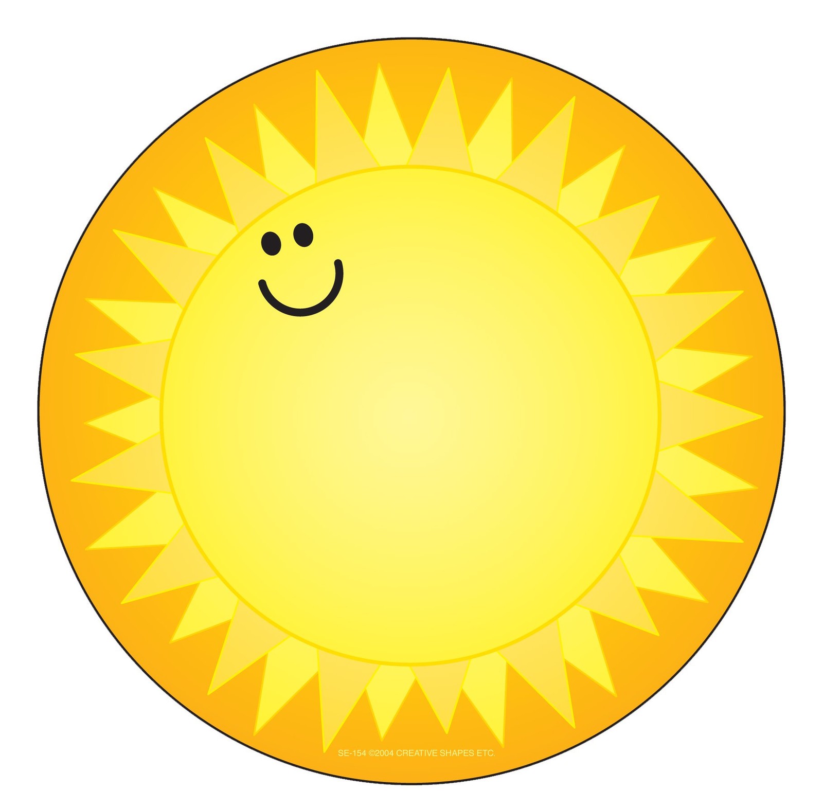 SHAPES ETC. 50 Sheet Sunshine Large Notepad 5.5in, Cute Notes, Yellow, Orange 