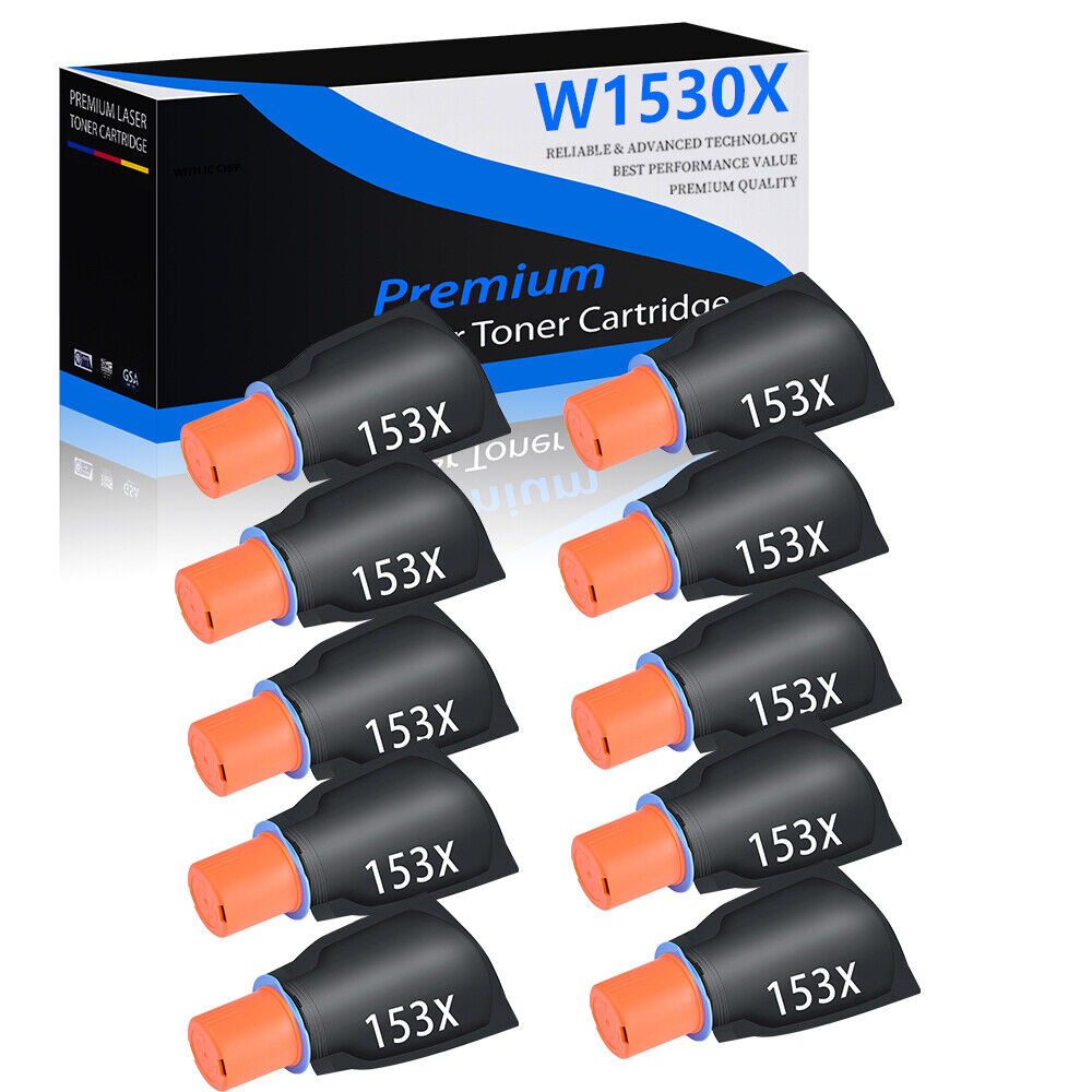 10PK W1530X Compatible with HP 153X Toner Cartridges for MFP 2604SDW 2606 2606DW