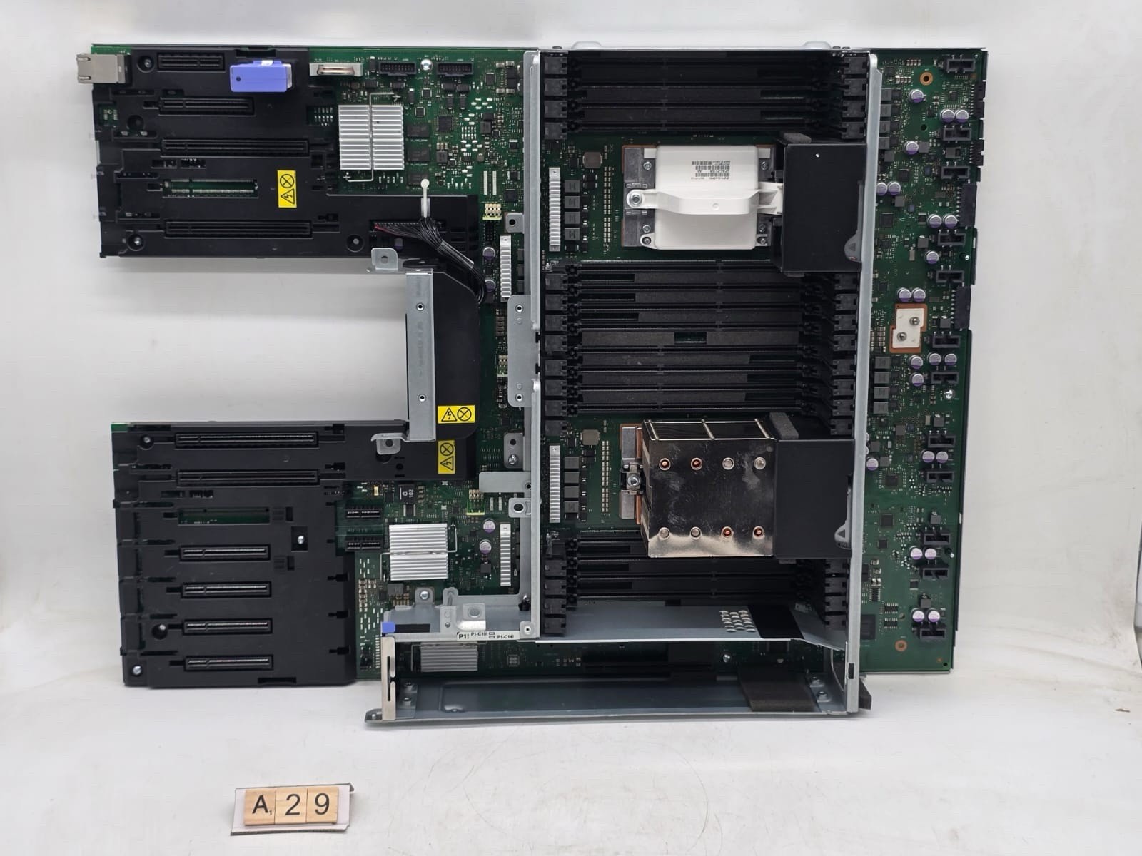 IBM 00VK586 Power8 System Backplane Board w/ CPU Heatsinks & PCIe Riser
