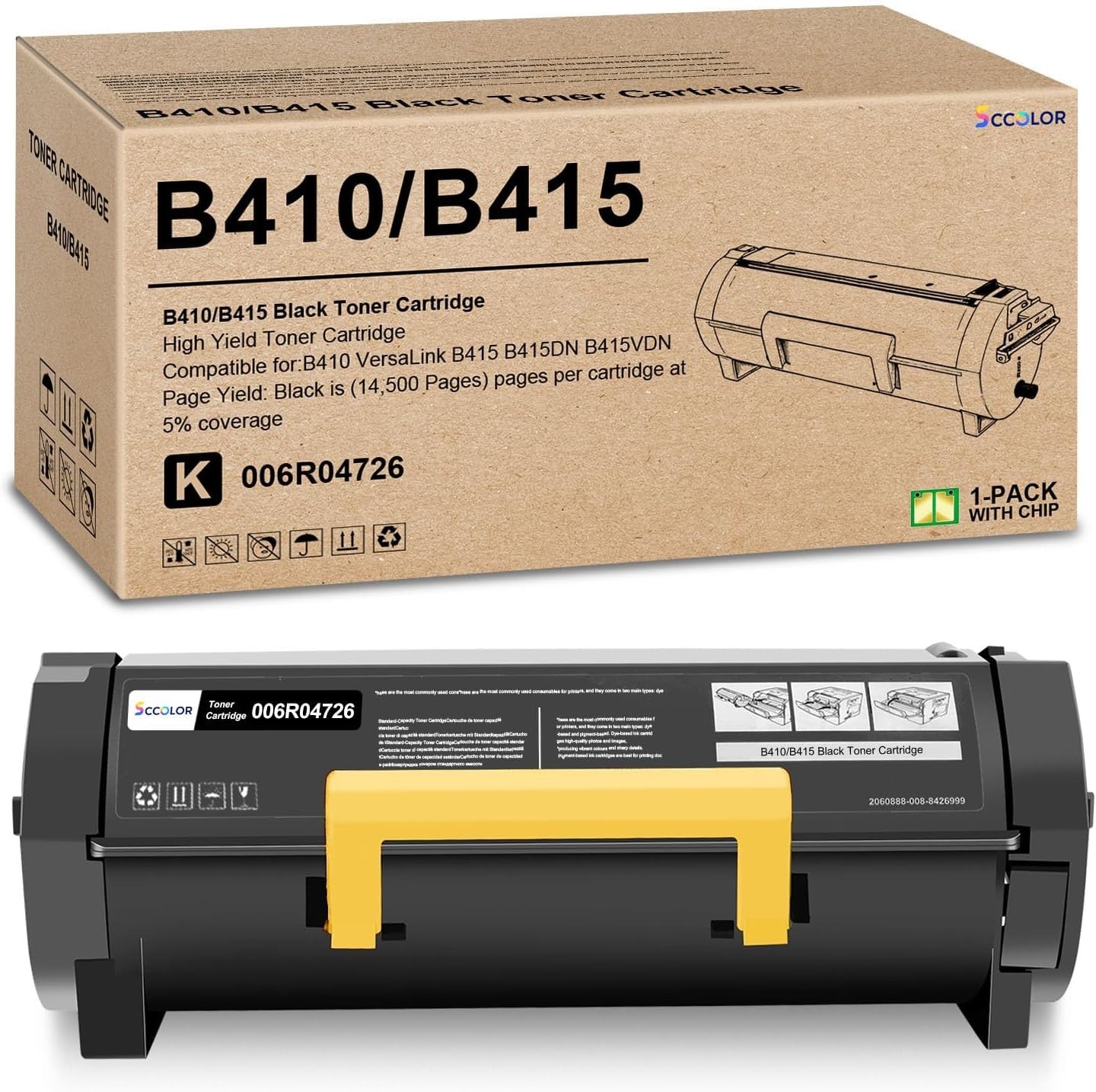 B410 B415 Toner Cartridg FOR Xerox B410/5 Blck Extra High Yield w/New Chip 006R0