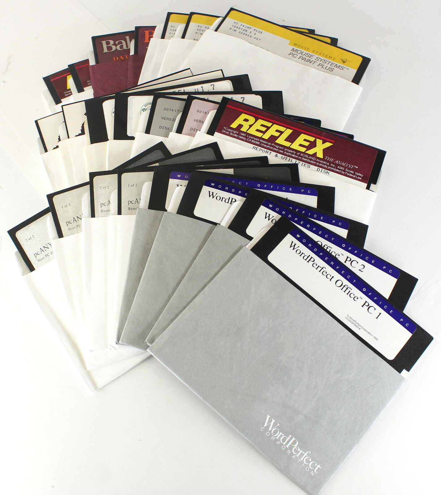 Lot of 22 Various brand 5.25 inch Floppy Diskettes for MS-DOS Programs