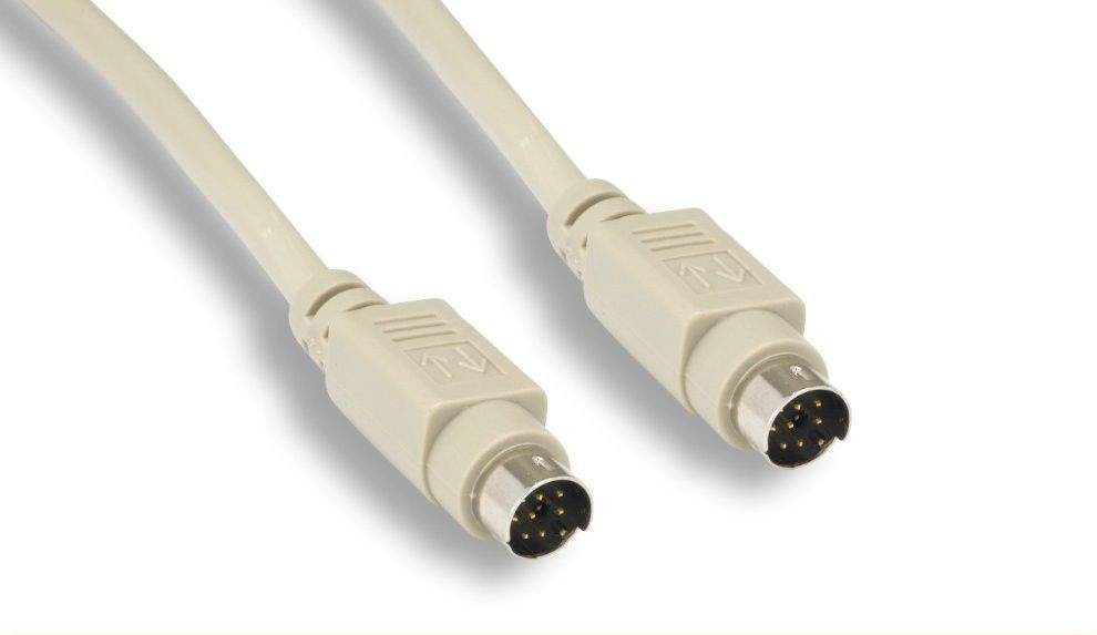 MINI DIN8 Cable Male Male 6FT MD8 MINI-DIN-8