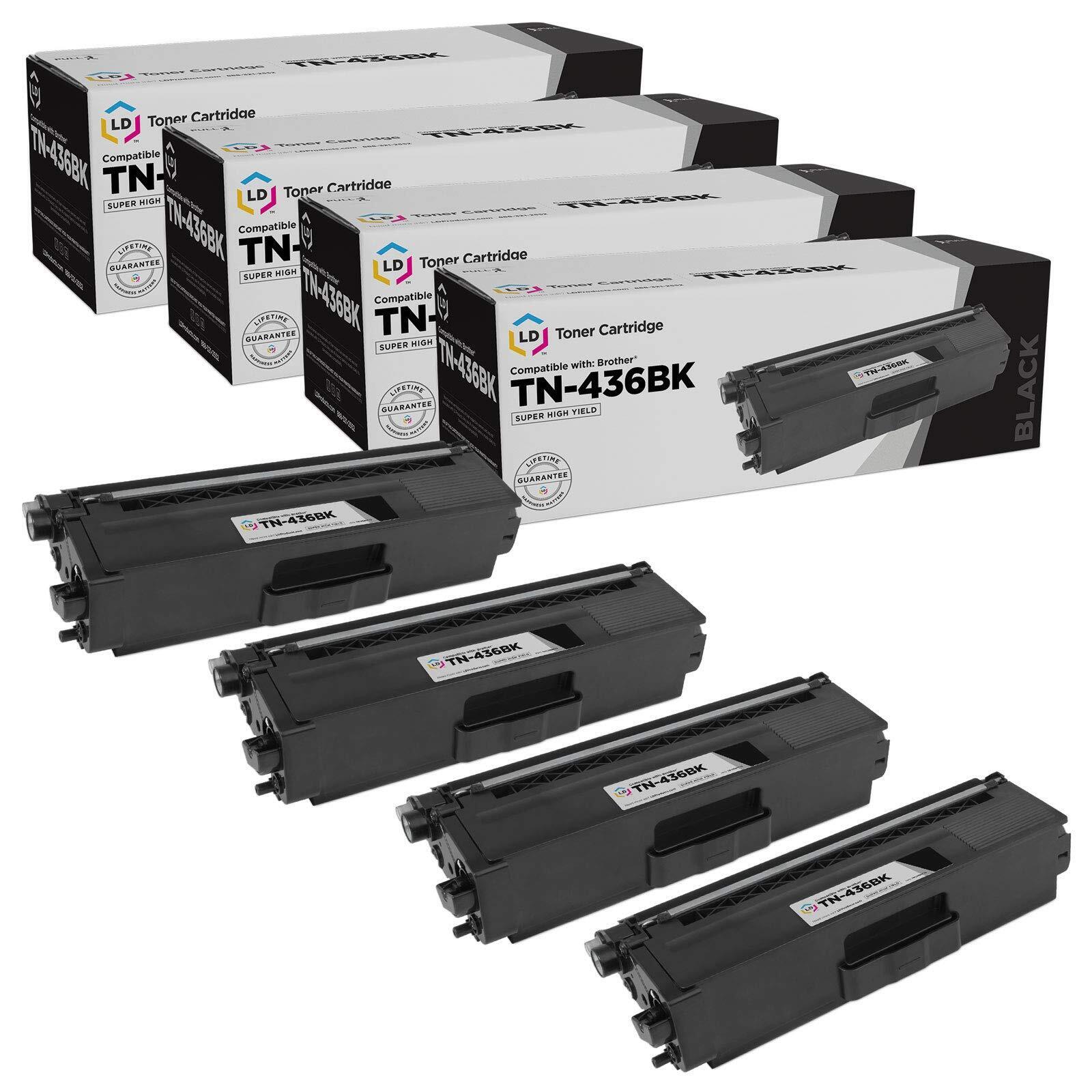 LD 4PK Compatible Black Toner for Brother TN436 TN436BK HL-L8360CDW MFC-L8900CDW