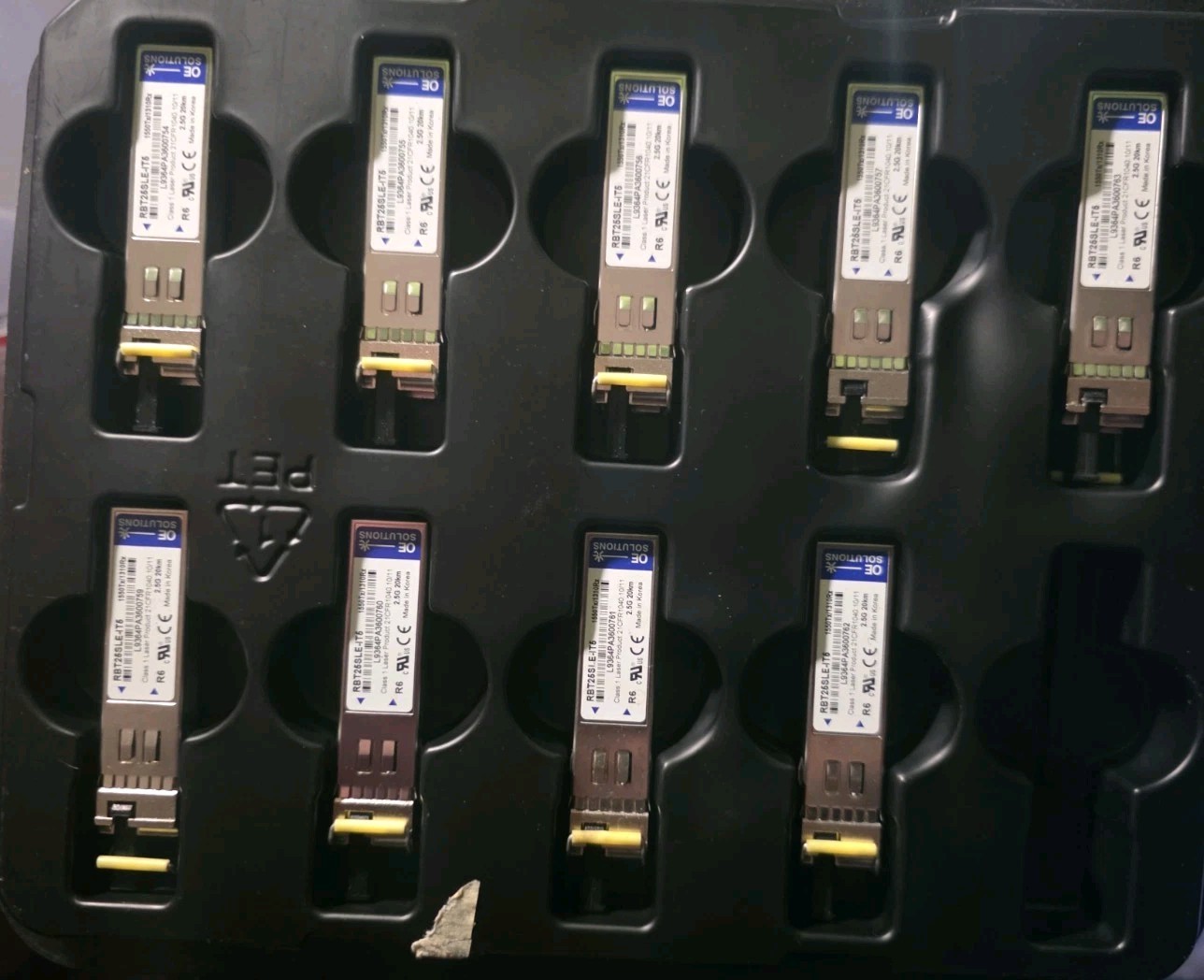 10G SFP+ LR Transceivers 1310nm 20km Single-Mode Fiber – Lot of 9