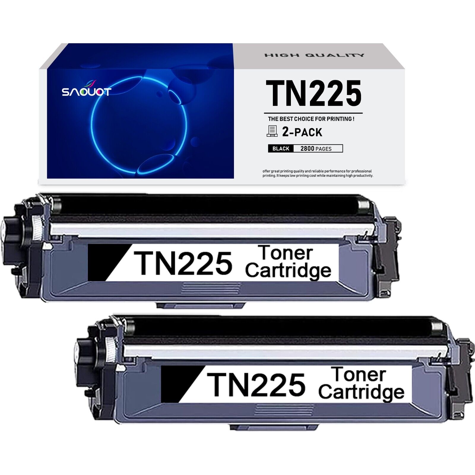 TN225 Toner Cartridge Replacement for Brother MFC-9130CW HL-3170CDW 3180CDW