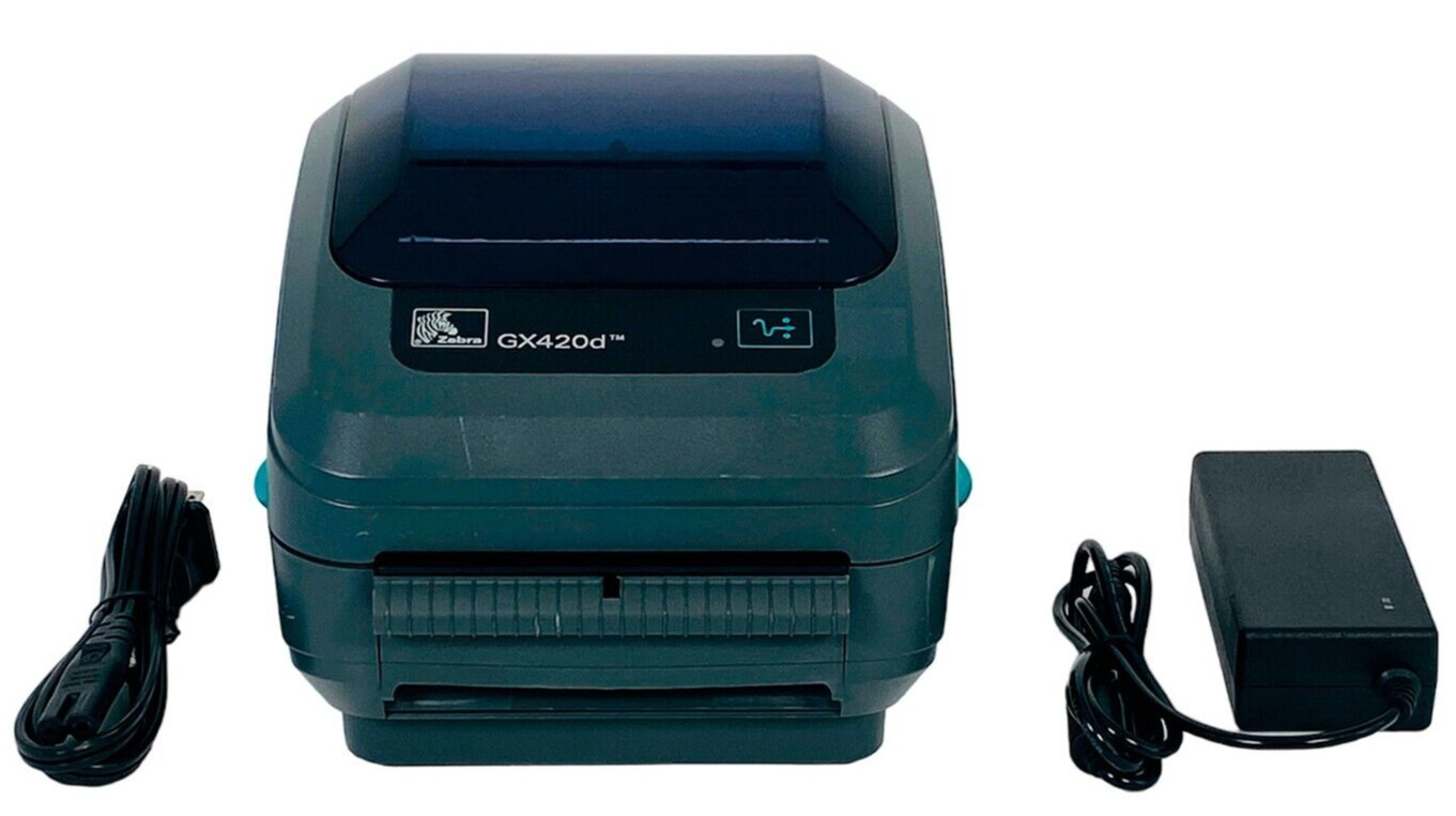 Zebra GX420d Direct Thermal Barcode Label Printer Dispenser USB Serial TESTED