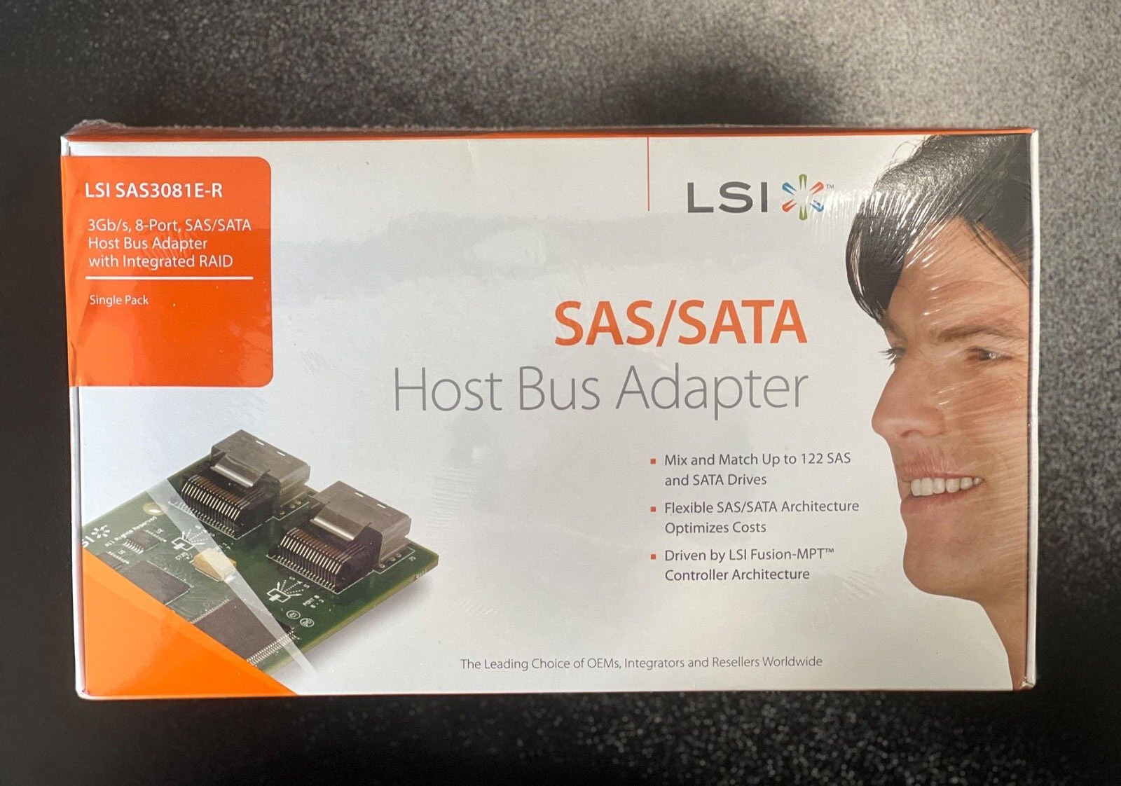 NEW  RETAIL LSI 8-PORT SAS/SATA 3Gb/s HBA HOST BUS ADAPTER SAS3081E-R
