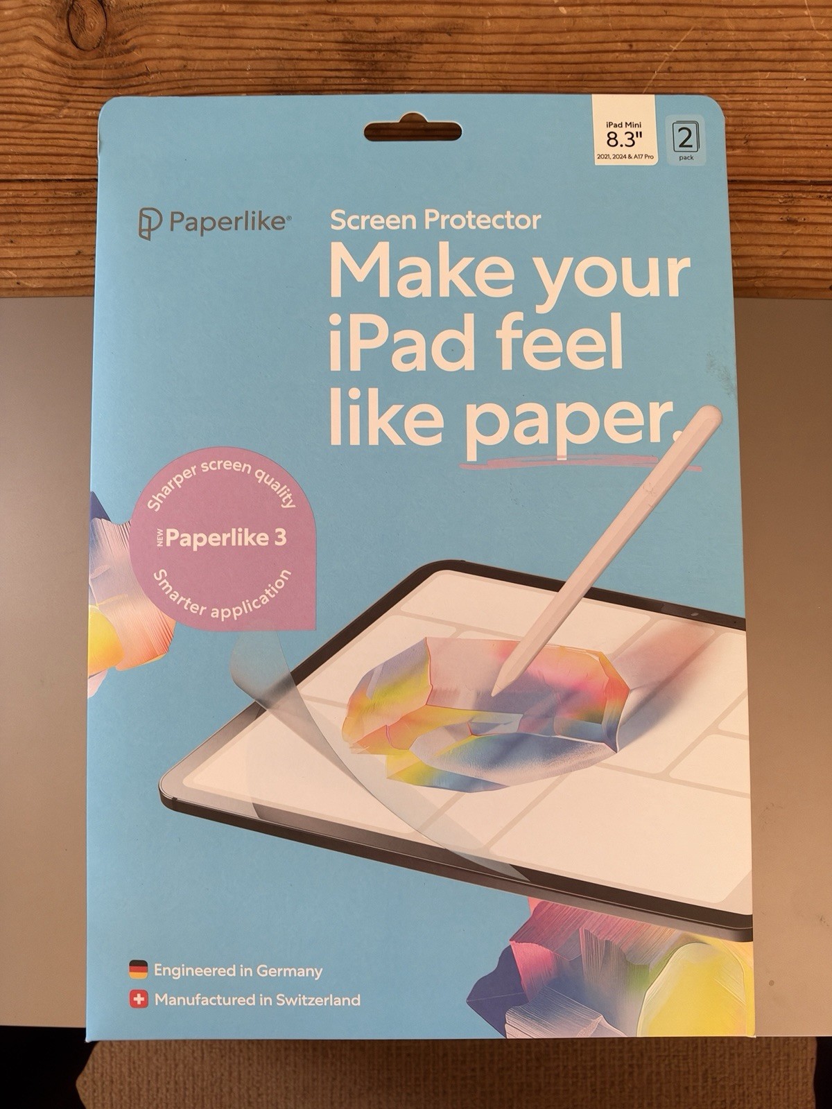 Paperlike 3 iPad mini 8.3” 2021 2024 A17 Pro 2 Pack Screen protectors