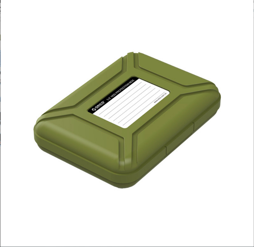 ORICO 3.5" Hard Drive or SSD Protection Box Built-in Shock Pad w/Paper Labels