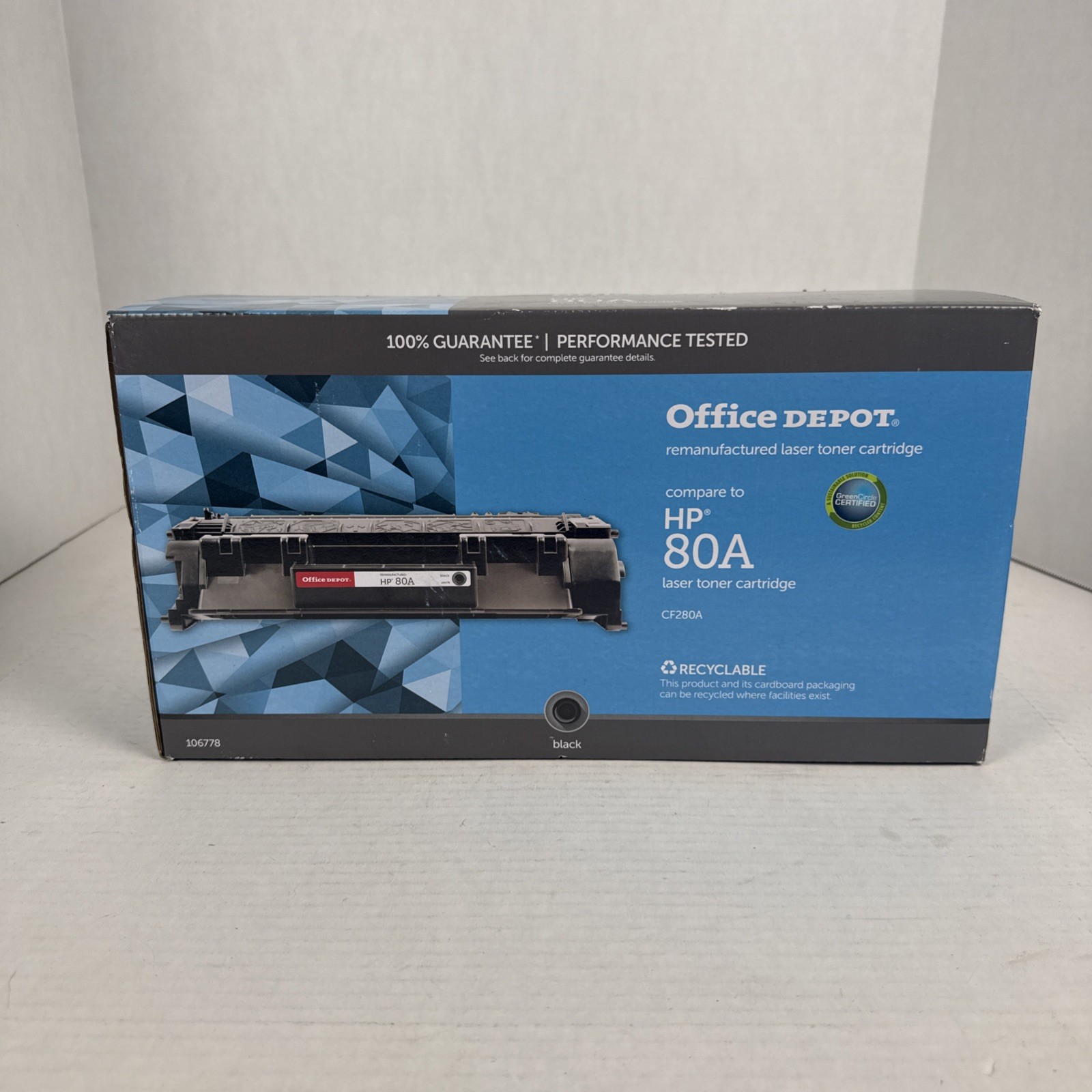 Office Depot Brand  Black Laser Toner Cartridge Replacement HP80A