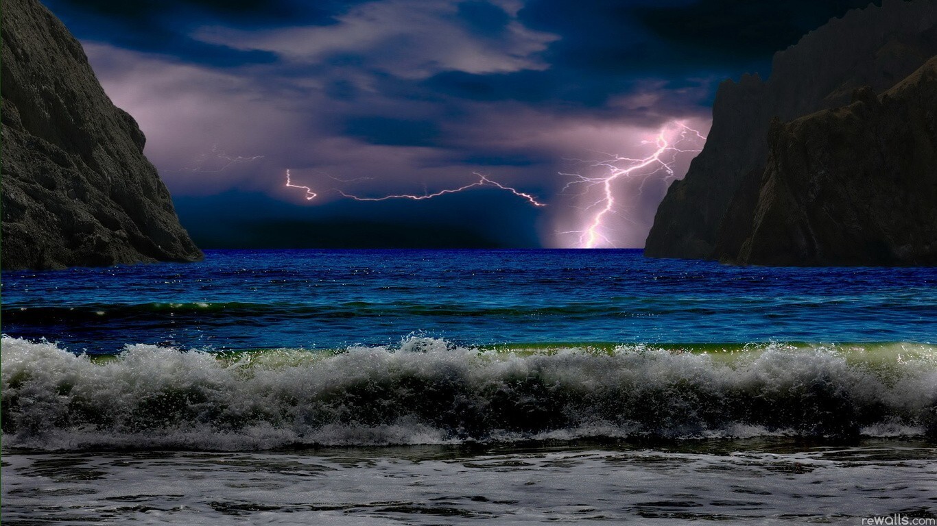 Landscape beach sea storm nature Custom Gaming Mat Desk