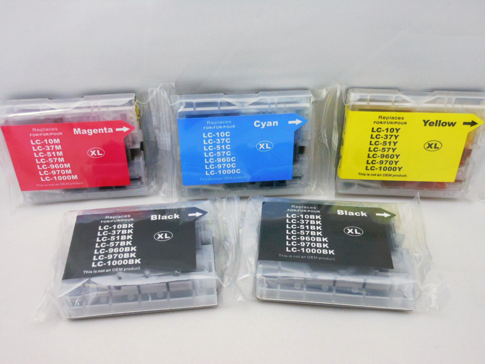 LC51 BK LC51 C M Y Ink Cartridge for Brother MFC-440CN 660CN 665CW DCP750CW 5PK