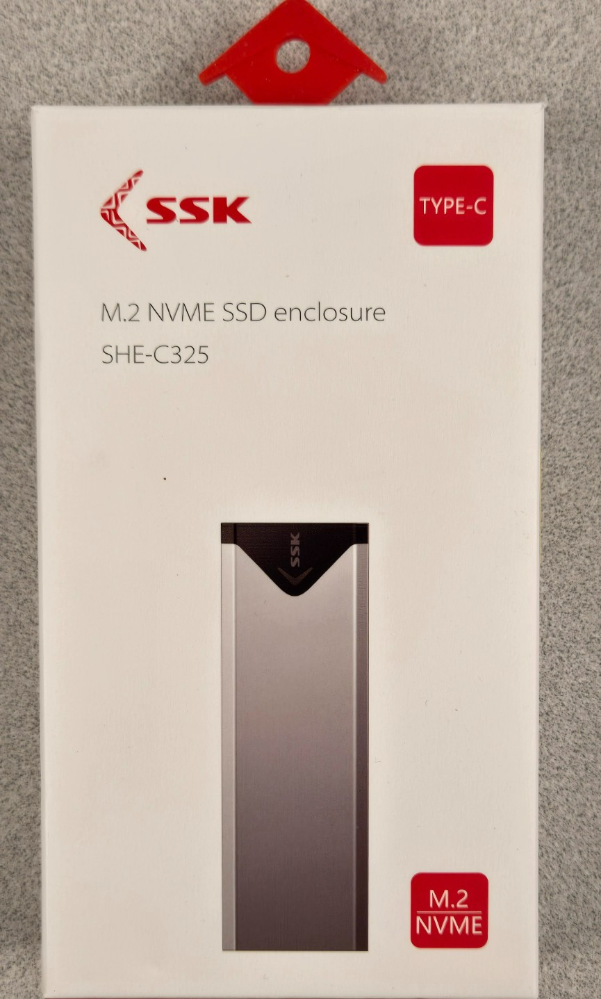 SSK SHE-C325 M.2 NVMe SSD Enclosure USB 3.2 Type-C 10Gbps Gray (b4)