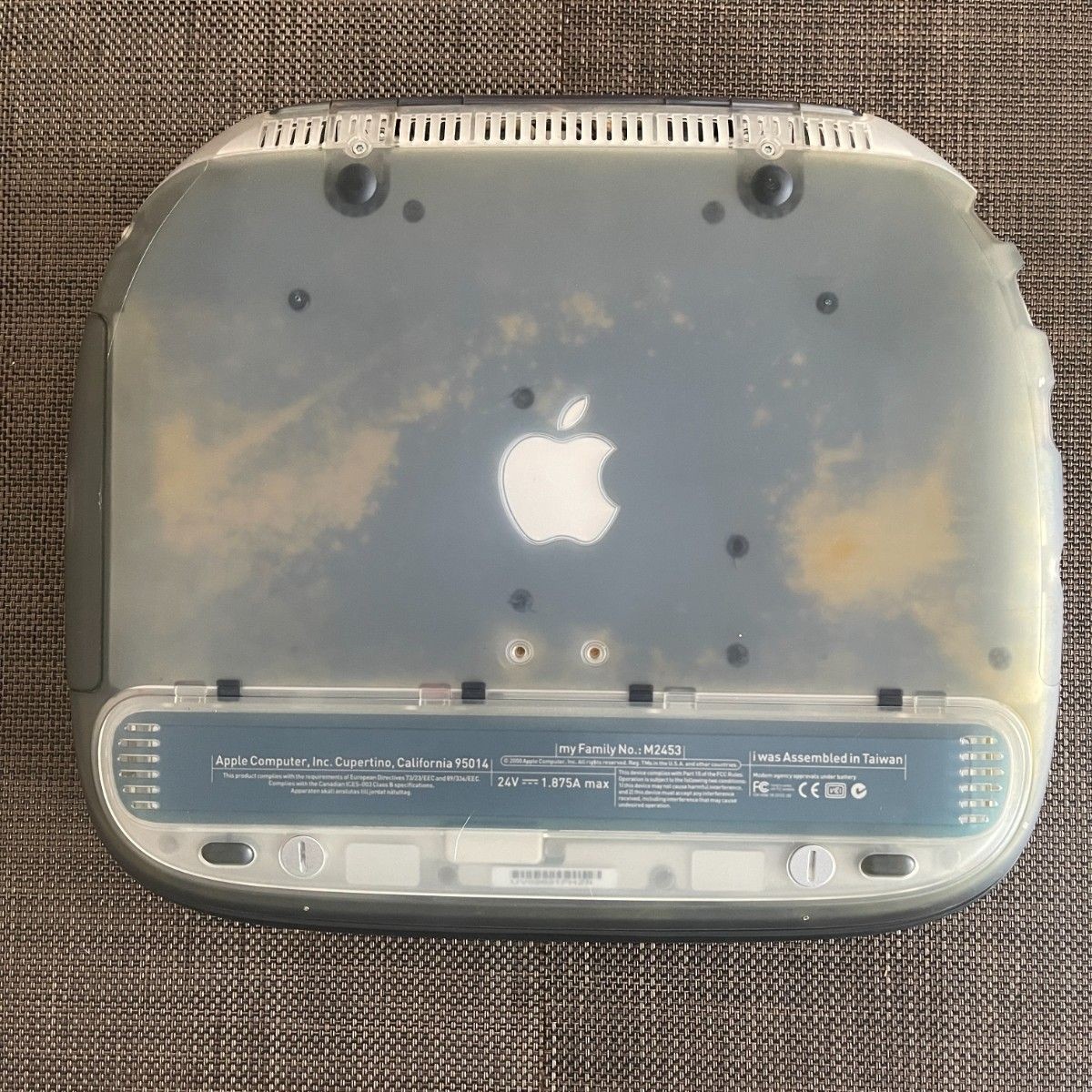 Restored RARE Apple iBook G3 Clam Indigo FireWire MacOS Used As Is Japan #O9102