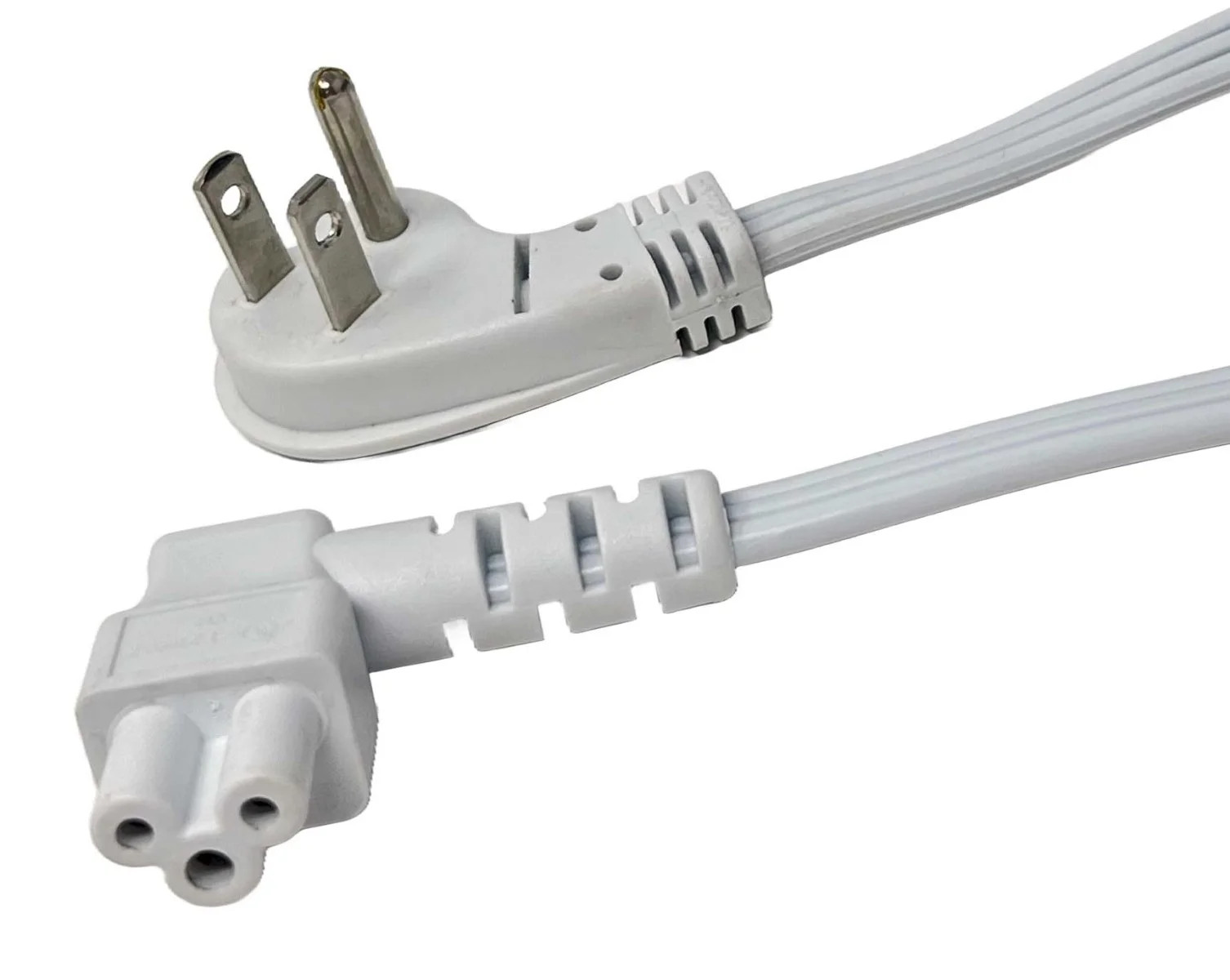 SF Cable 1ft Ultra Low Profile Angle NEMA 5-15P to C5 Right Angle Power Cord ...