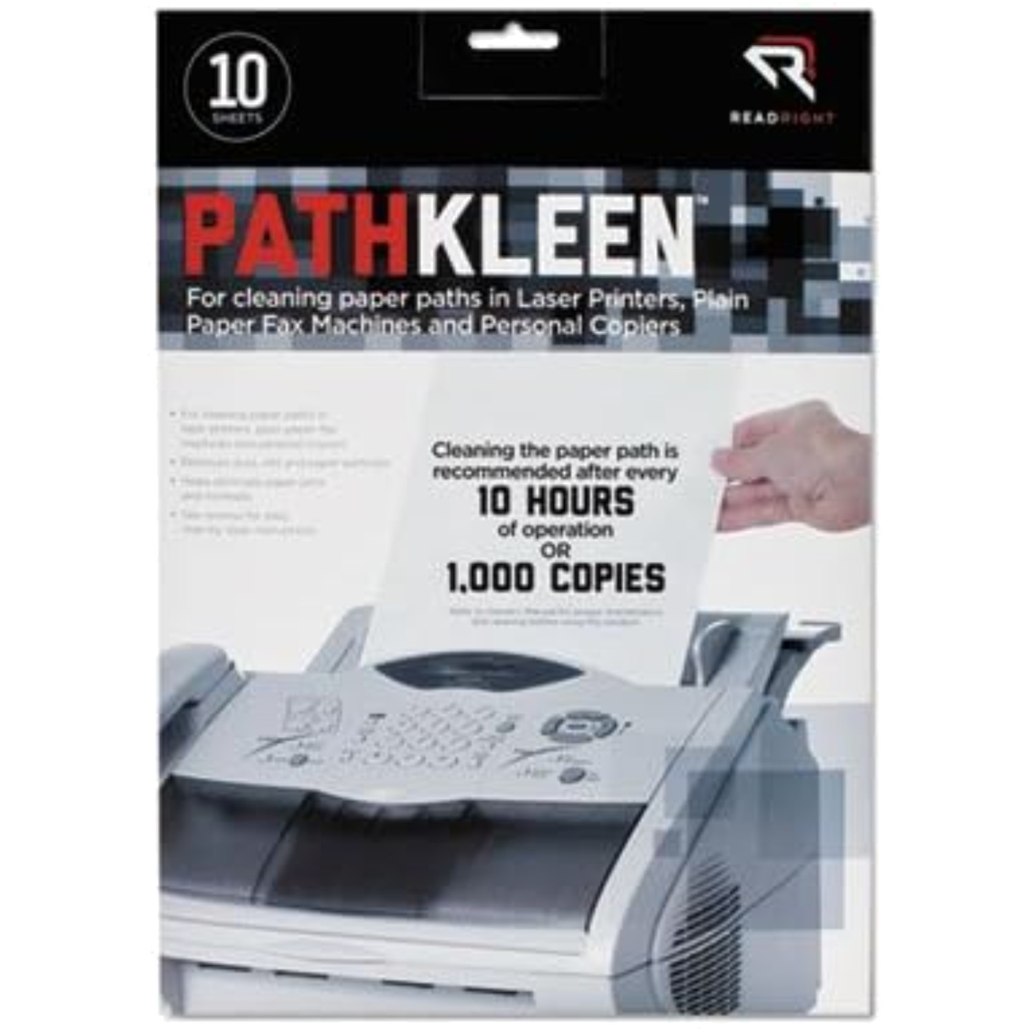 PathKleen 8.5 x 11 Laser Printer Cleaning Sheets - 20 Sheets