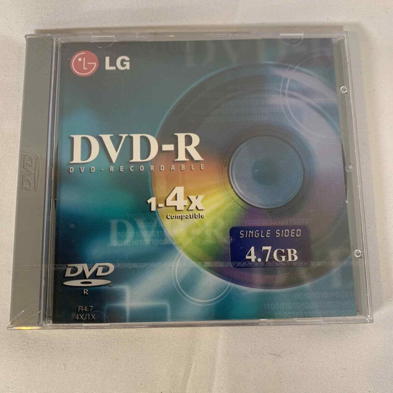 LG Electronics DVD-R 4.7 GB 120 MIN VIDEO 1-4X Compatible - New Sealed