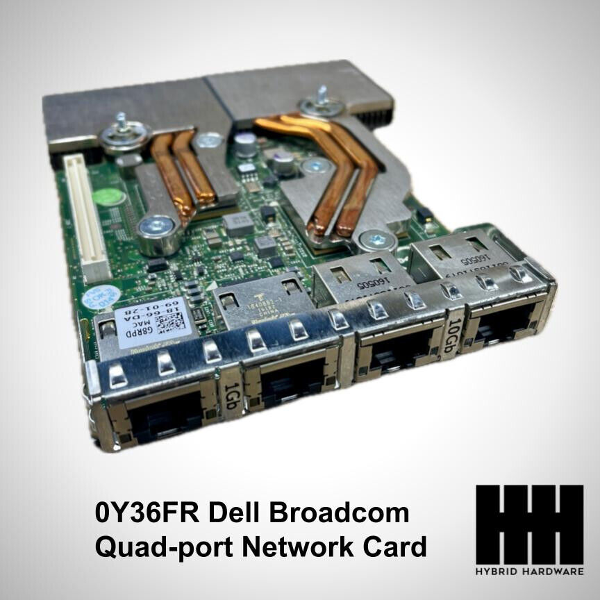 0Y36FR Dell Broadcom 57800S Quad-port BASE-T 2x10GbE + 2x1GbE Network Card