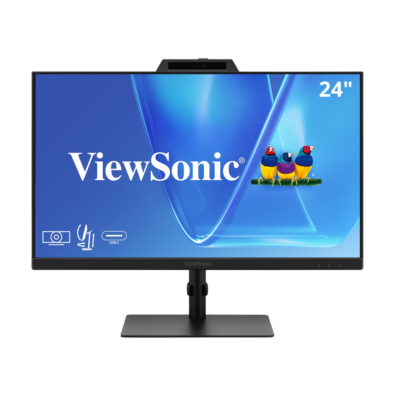 ViewSonic VG2441V 24" FHD IPS Video Conferencing Monitor, Integrated 5MP Webcam
