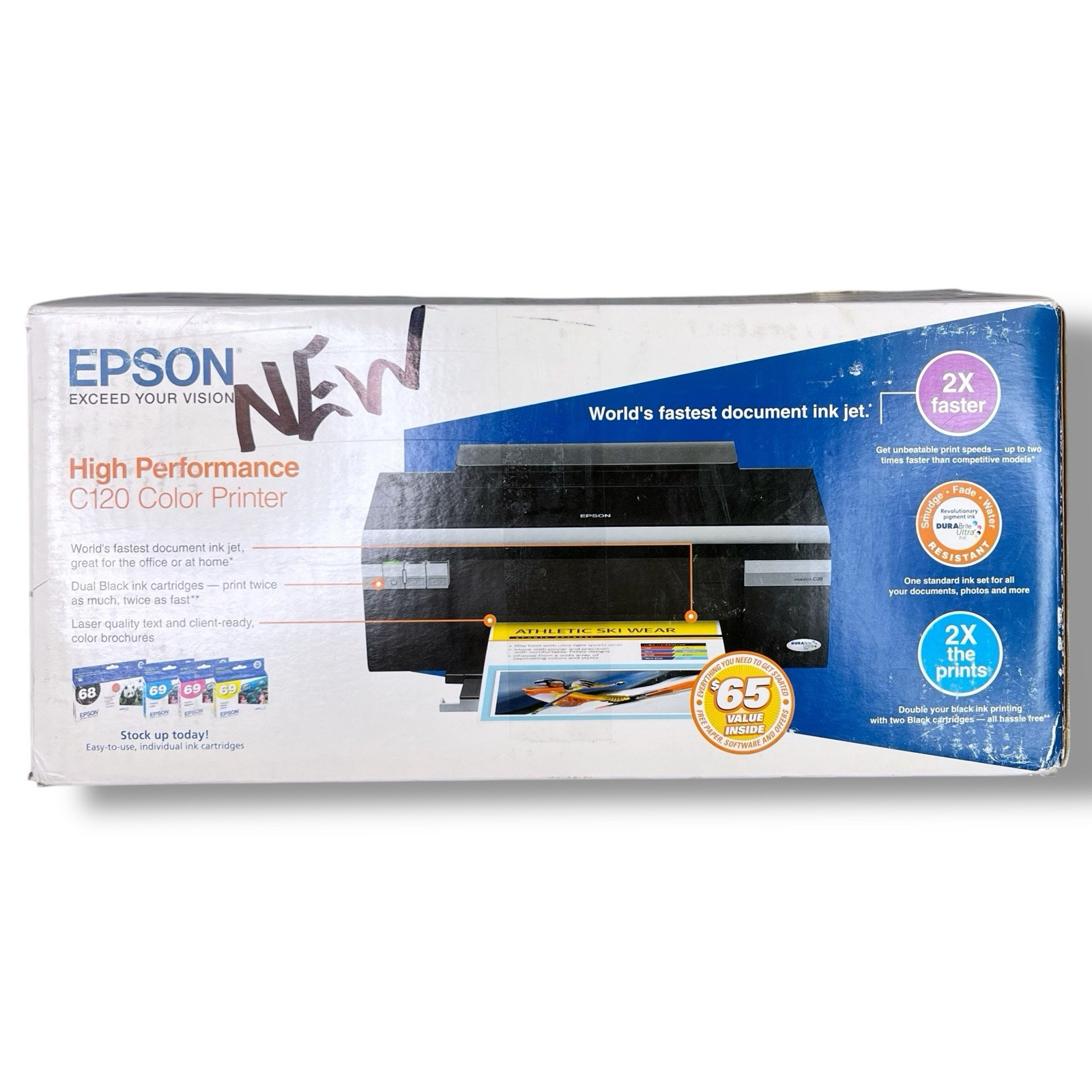 Epson High Performance C120 Color Printer New Factory Open Box