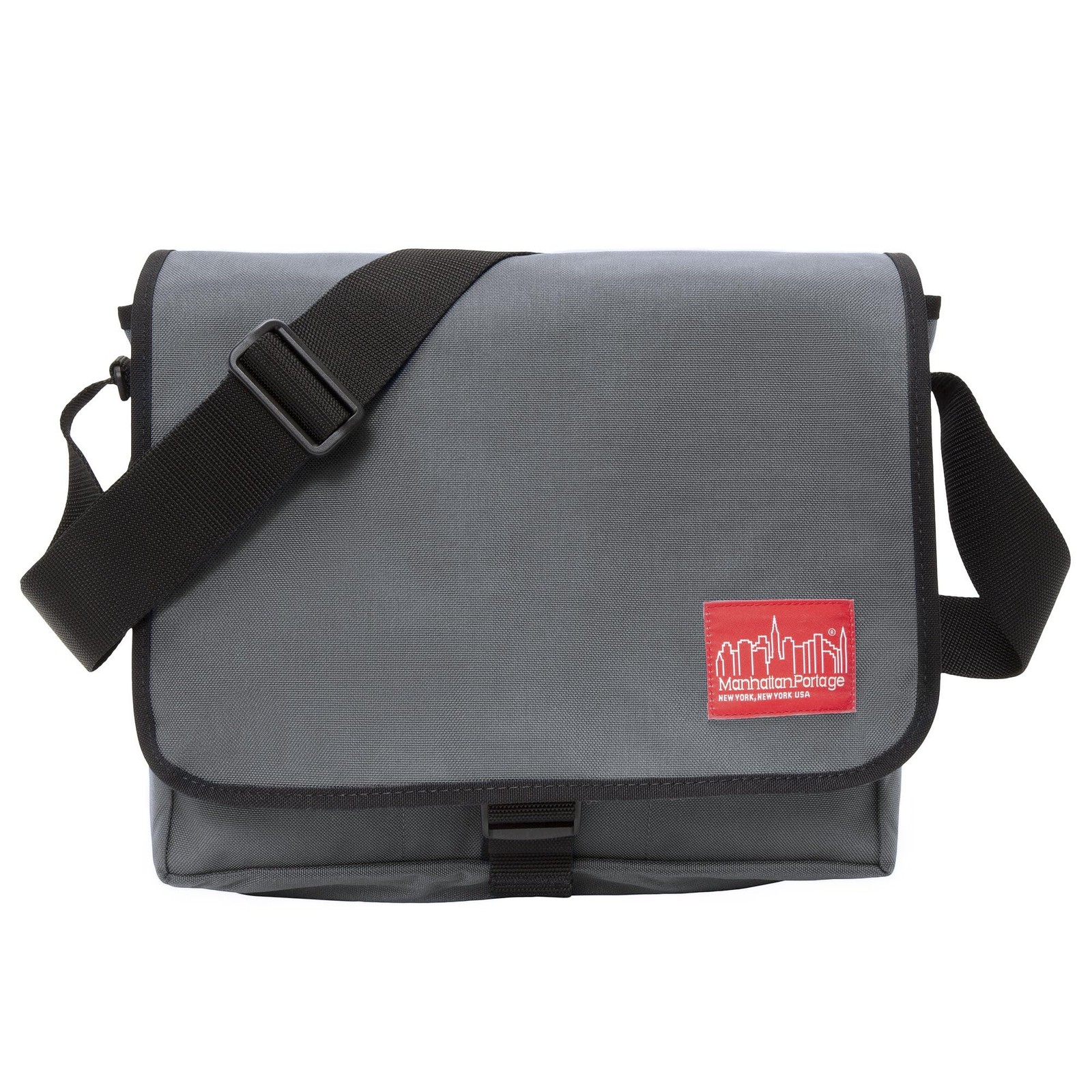 Manhattan Portage Deluxe Computer Bag, 15-Inch (MD) with Adjustable Strap (Grey)