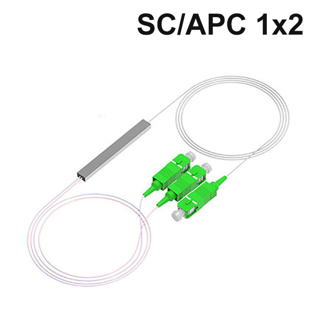1x2 1x4 1x8 1x16 1x32 PLC SC/APC Fiber Optic Splitter FTTH SM 0.9mm G657A1 1m 