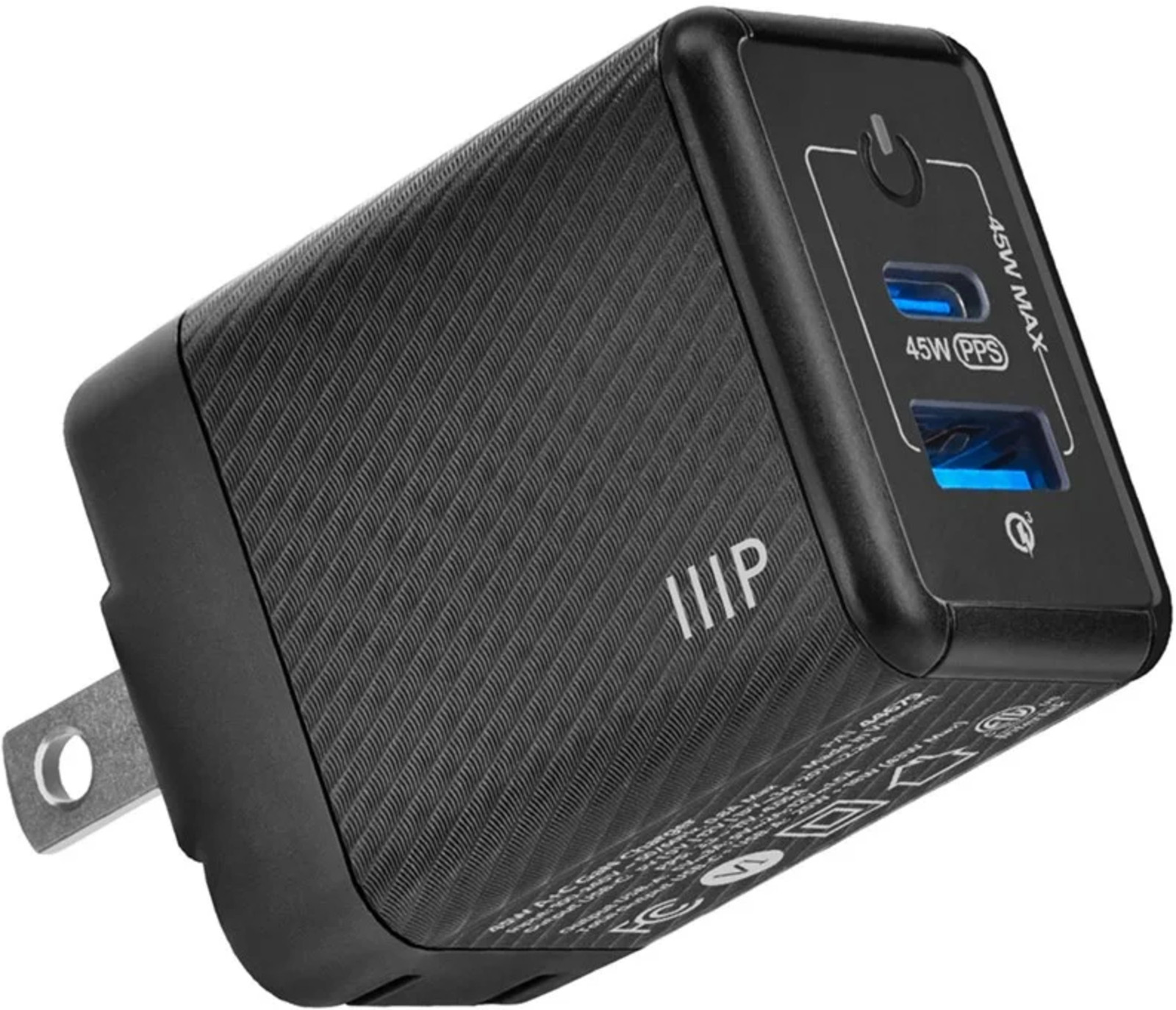 Monoprice - 44679 - Monoprice Compact 2 Port 45W GaN Charger with USB C & USB A