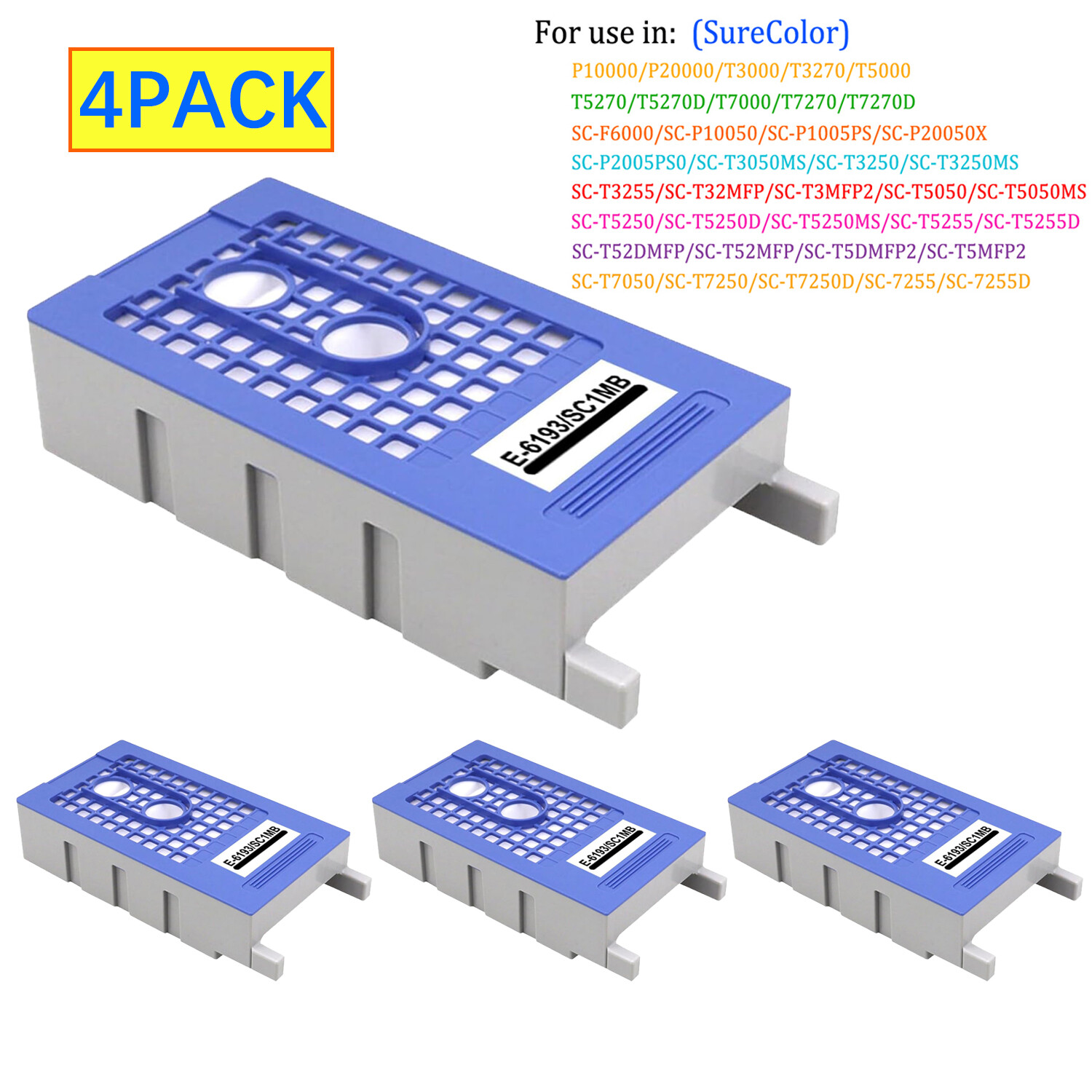 4x Epson T6193 maintenance box T619300 SureColor T3200 T3200 PS