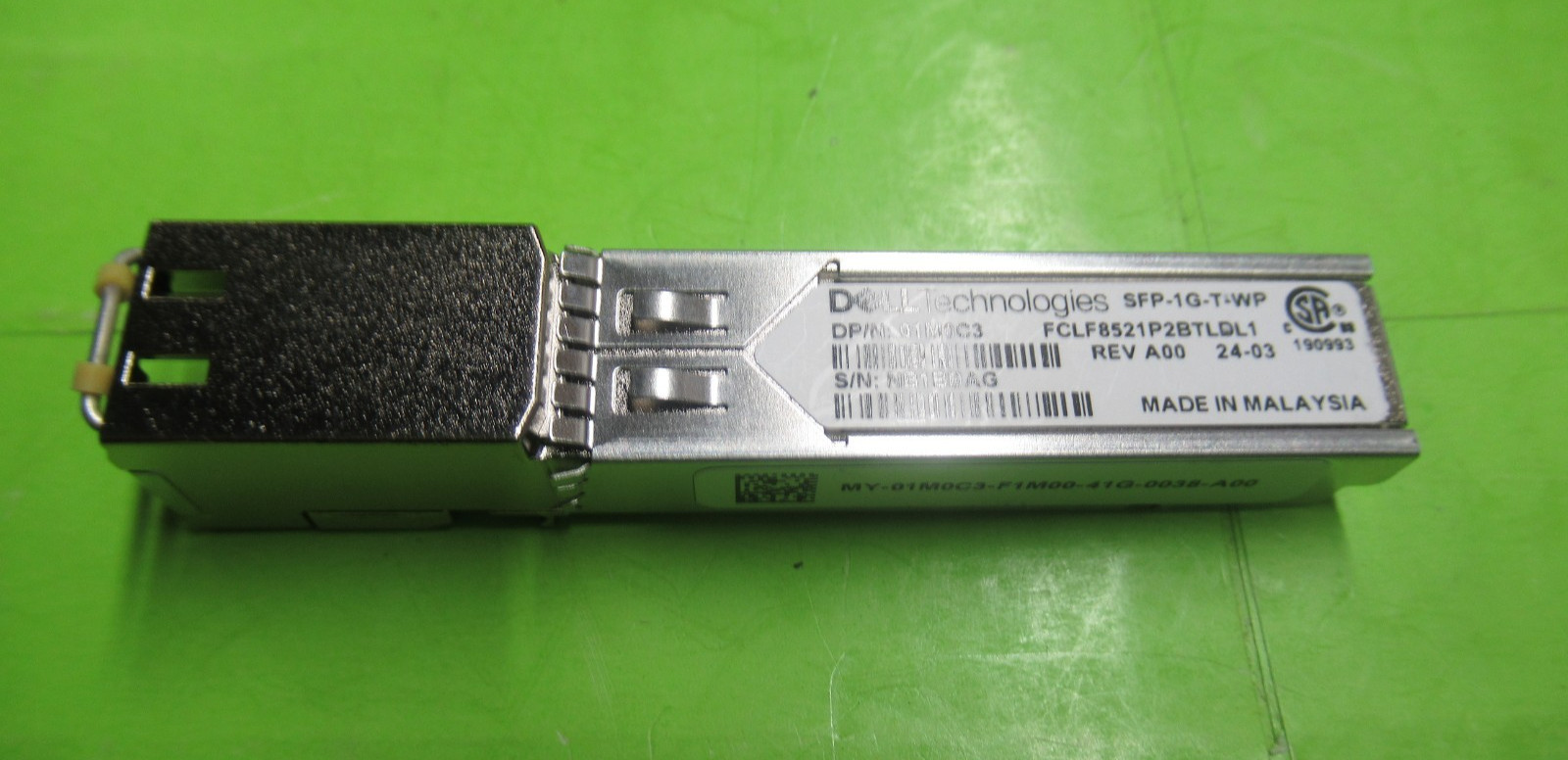 1M0C3 Dell EMC SFP-1G-T-WP 1000BASE-T SFP Copper RJ45 FCLF8521P2BTL