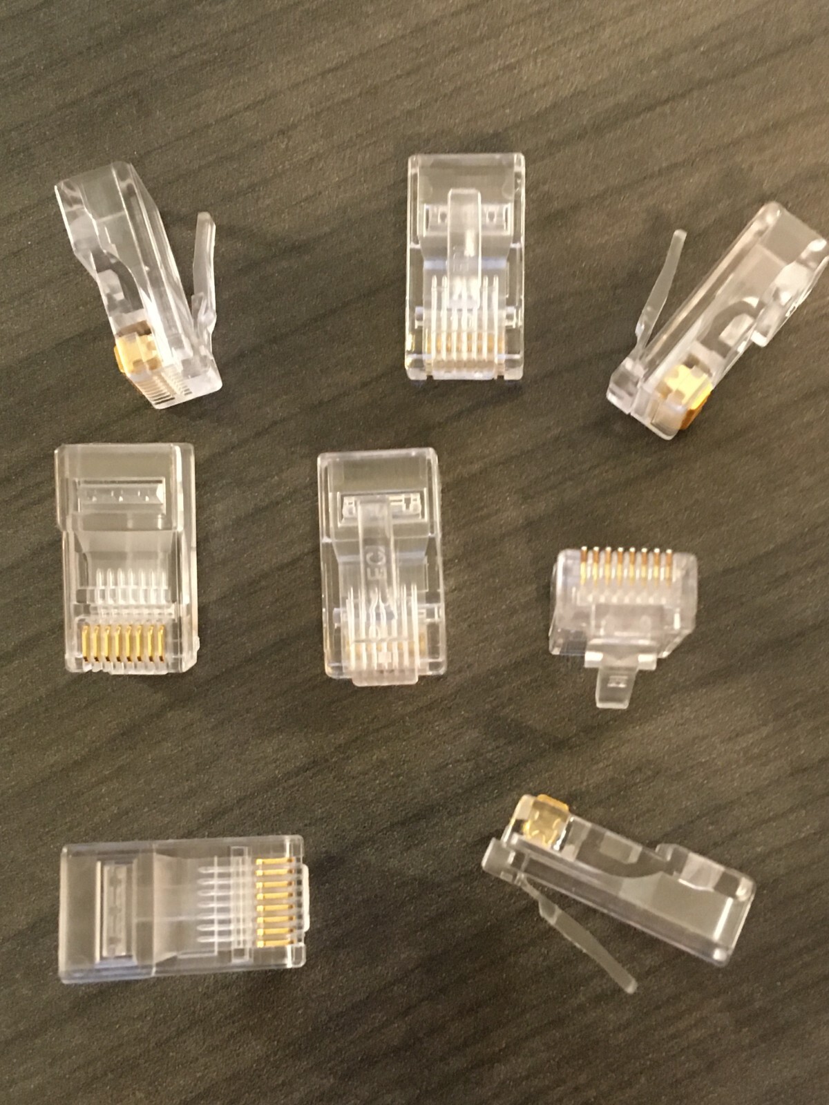 Replacement Modular CAT5e RJ-45 LAN Network Plugs 8 COUNT