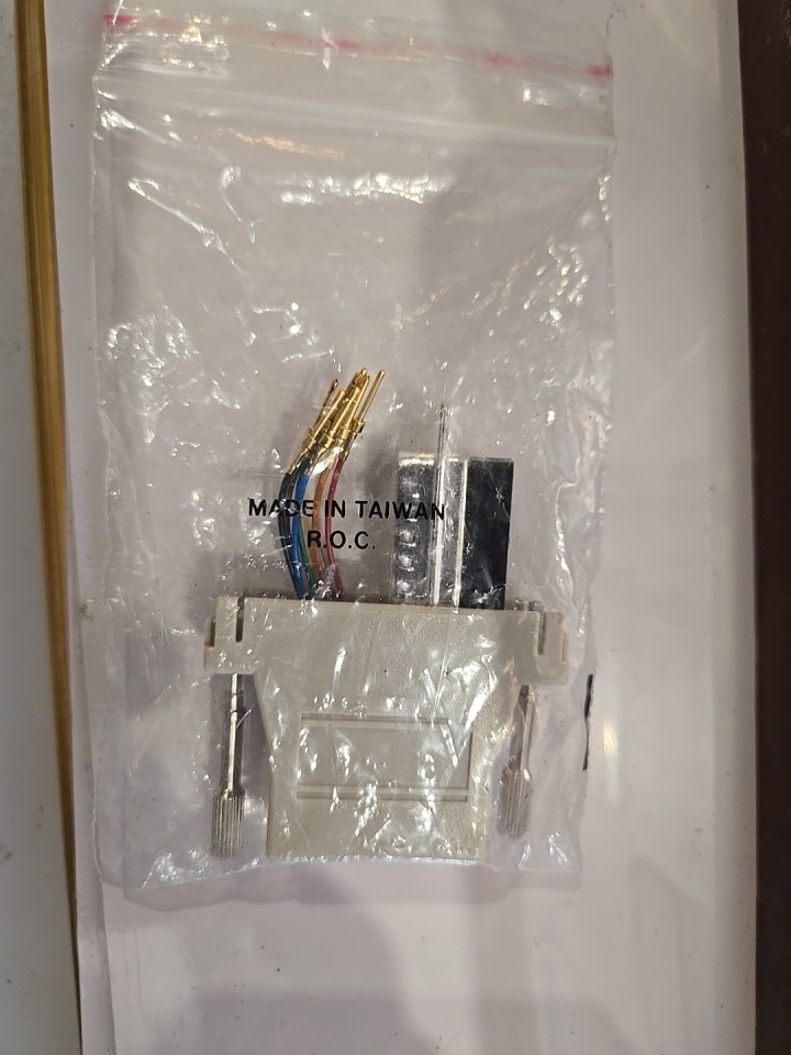 DB25M to RJ45 Modular Adapter Make your Own Gold Pins Network to Comm Beige NEW