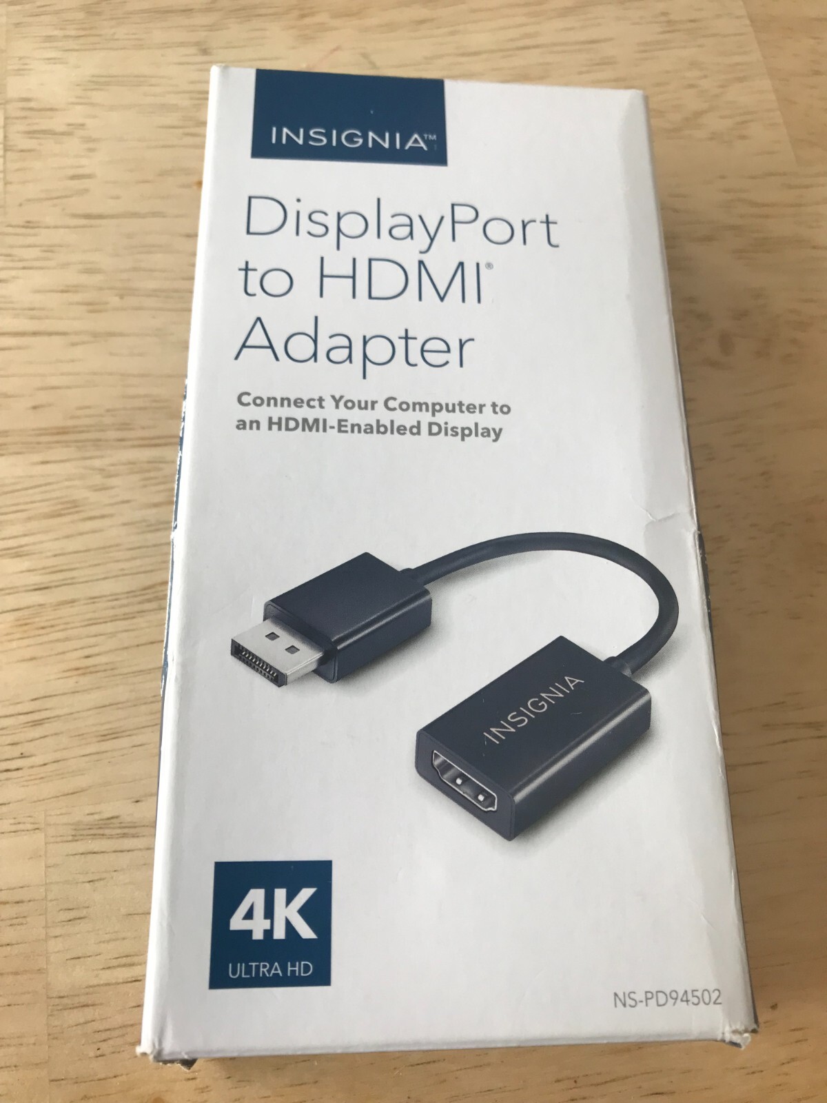 Insignia NS-PD94502 DisplayPort to HDMI Adapter NEW IN BOX Connect Computer HDMI