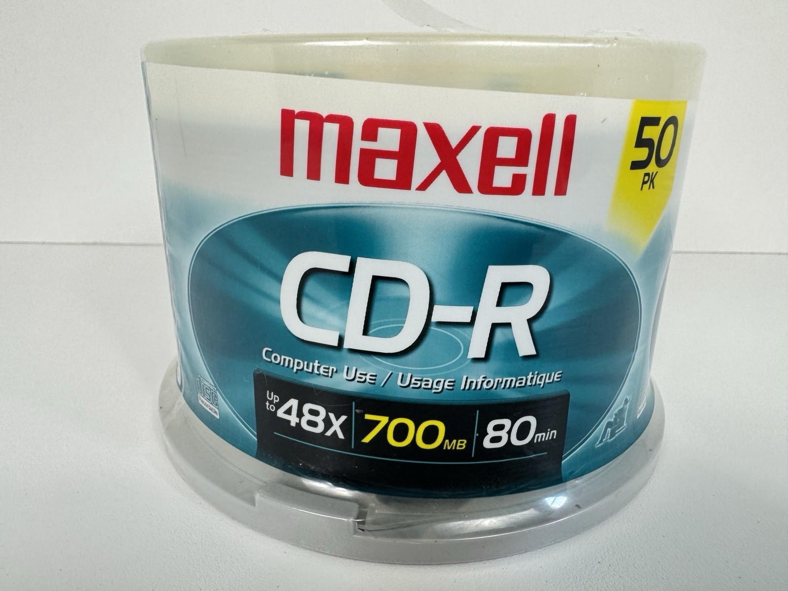 Maxell 50 Pack CD-R 700mb 80min 48x Recordable Media Discs