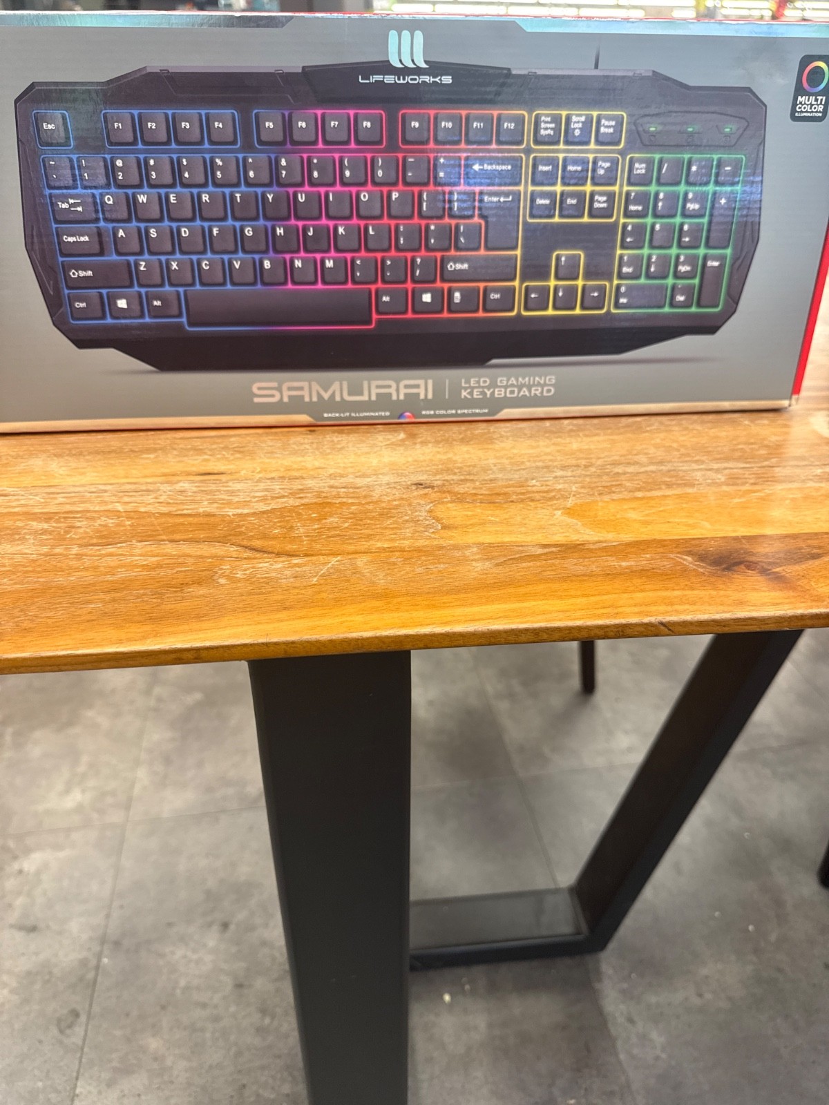 RGB Wired Gaming 100% Keyboard USB for Windows Mac PC Rainbow Lifeworks Samurai