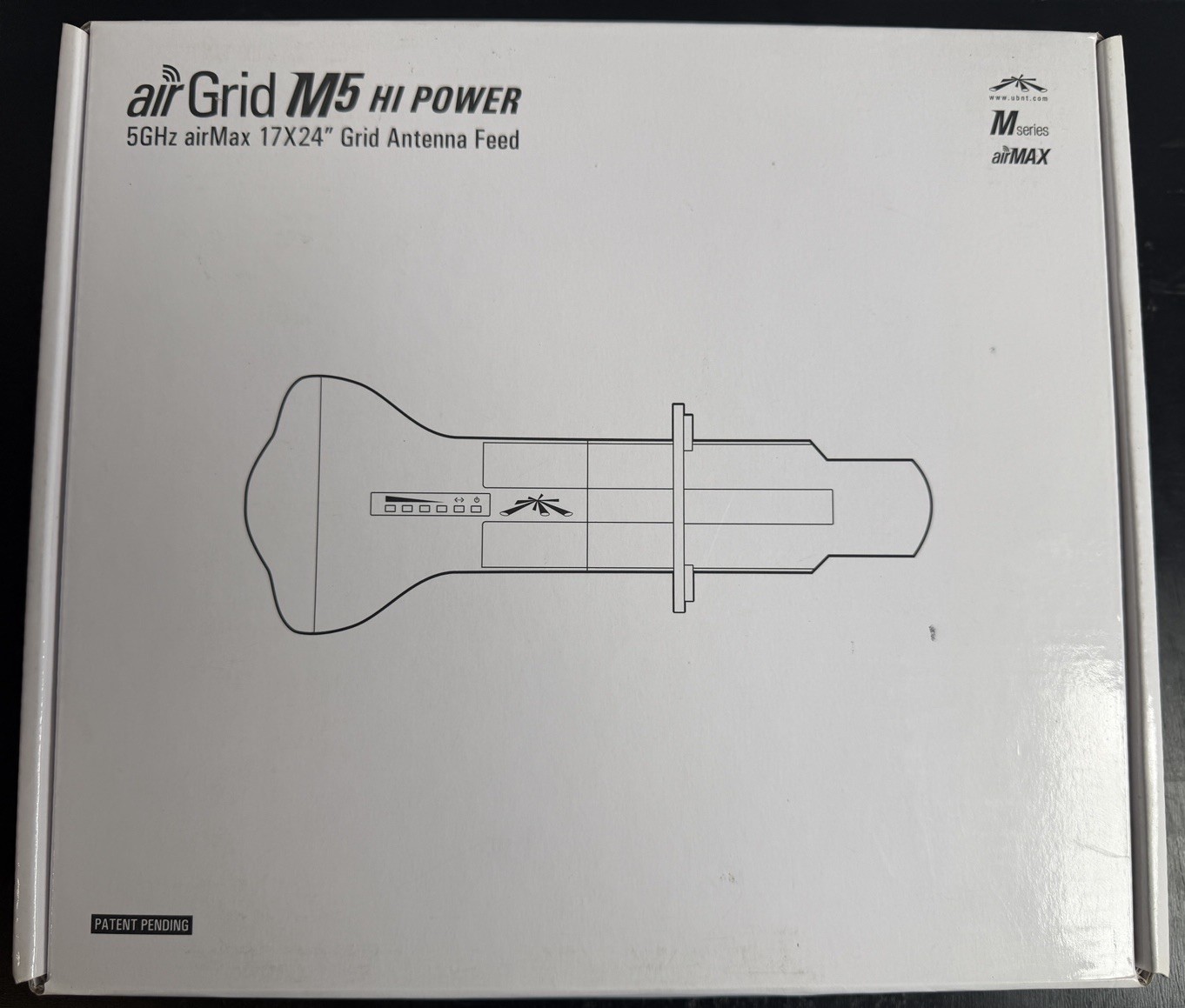 used Ubiquiti Networks airGrid M5 Hi Power 5GHz airMAX 17x24 Grid Antenna Feed