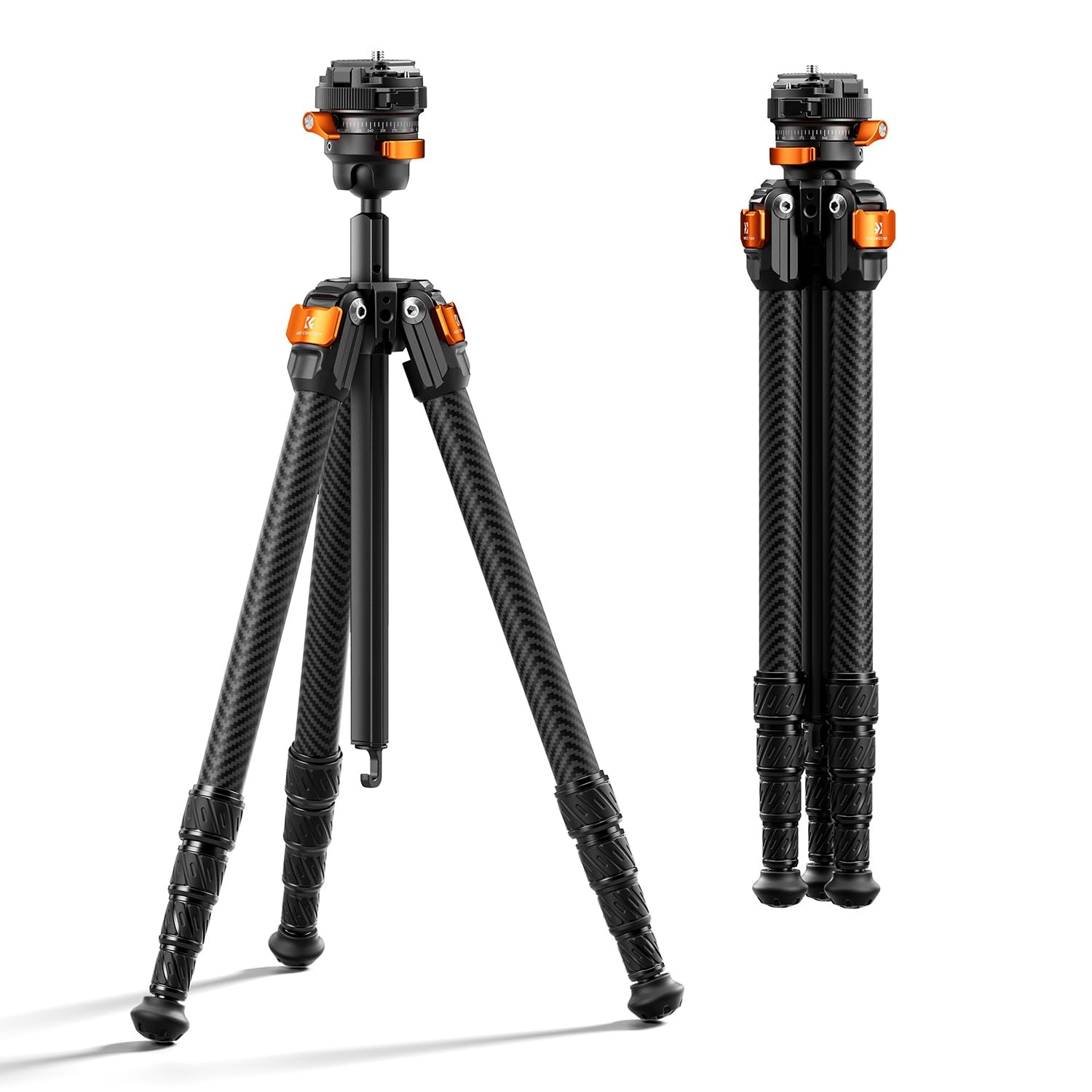 K&F CONCEPT 60" Carbon Fiber Travel Tripod for Camera | 2.0lb Ultra-Light Fle...