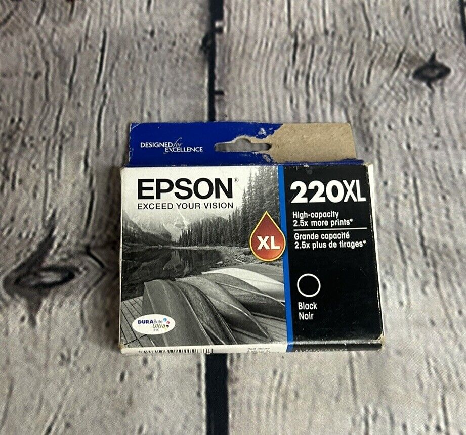 NEW Epson 220XL (T220XL120) Black Ink Cartridge (EXP 11/2024) Genuine OEM