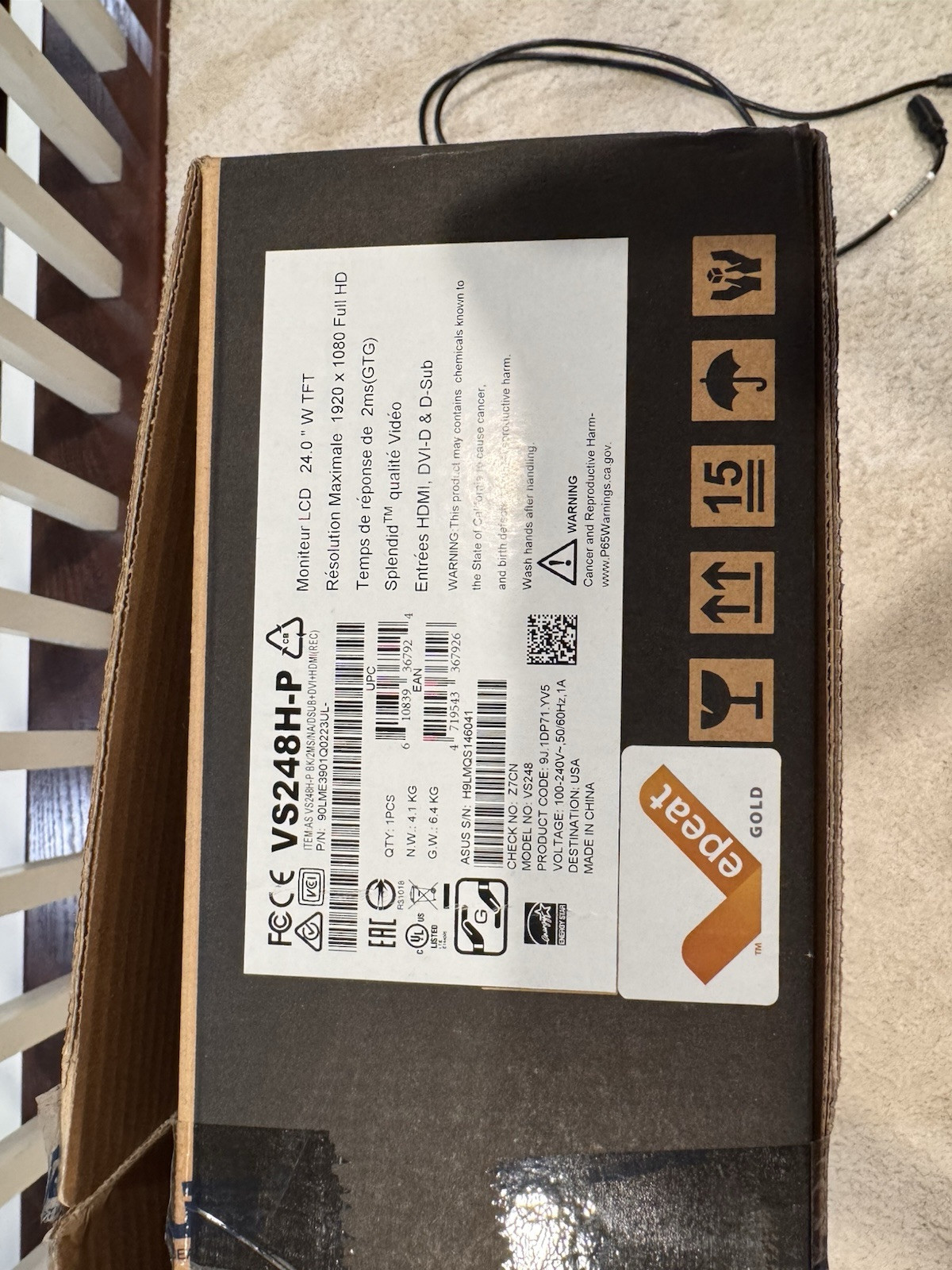 ASUS VS248H 24" Full HD LED Monitor - Black