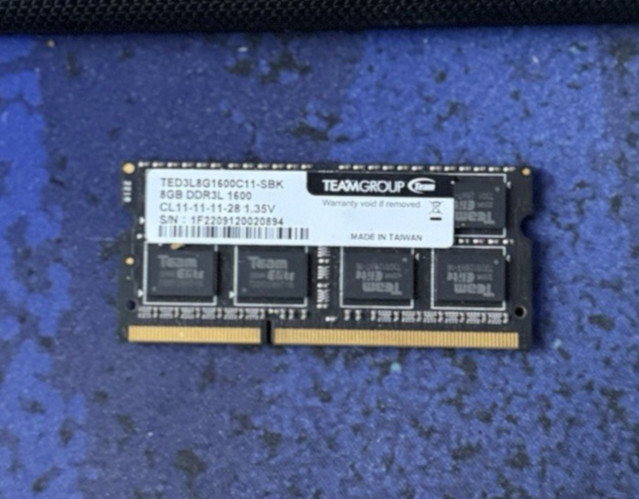 TEAMGROUP Elite 8GB DDR3L 1600 PC3L-12800 SODIMM Laptop RAM TED3L8G1600C11-S01