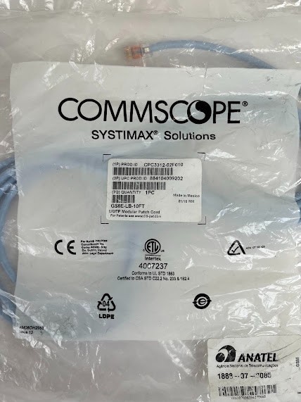 Lot of 46 CommScope CPC3312-02F010 SYSTIMAX GigaSPEED XL Cat6 Cable 10ft Blue 