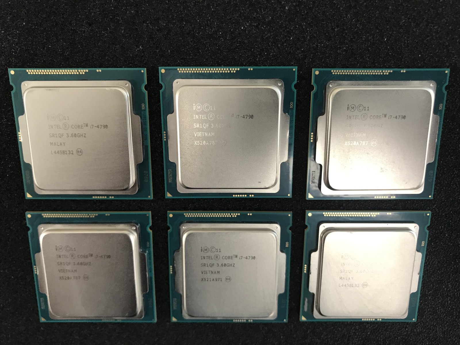 (Lot of 6) Intel Core i7-4790 3.60GHz Quad-Core CPU SR1QF LGA1150 - CPU701A