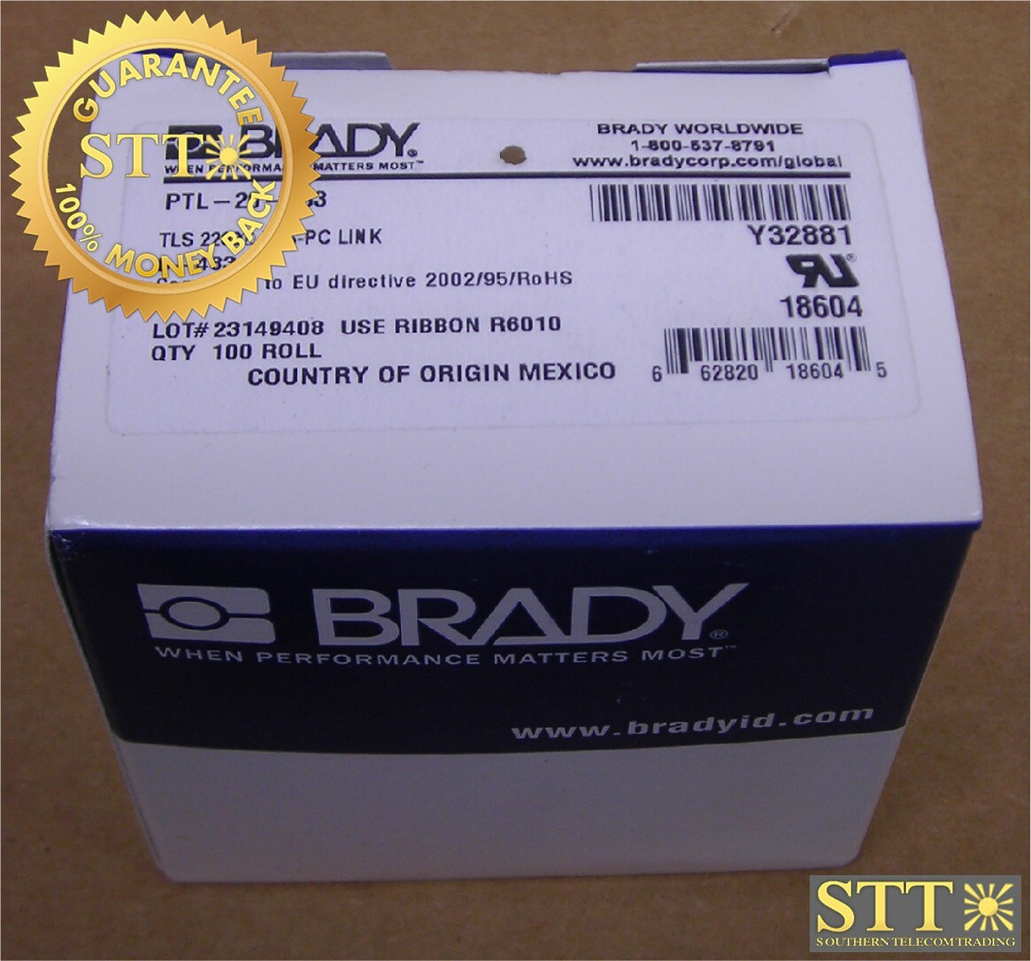 PTL-20-483 BRADY TLS 2200/TLS PC LINK LABEL 1"X2"  NEW