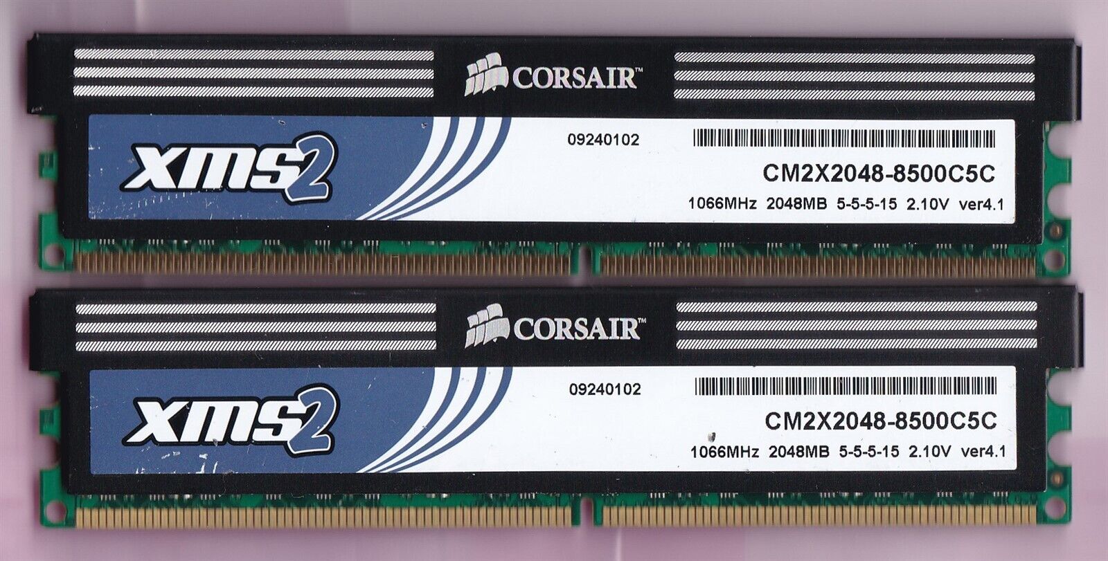 4GB 2x2GB PC2-8500 CORSAIR XMS2 CM2X2048-8500C5C DDR2-1066 RAM MEMORY KIT GAMER
