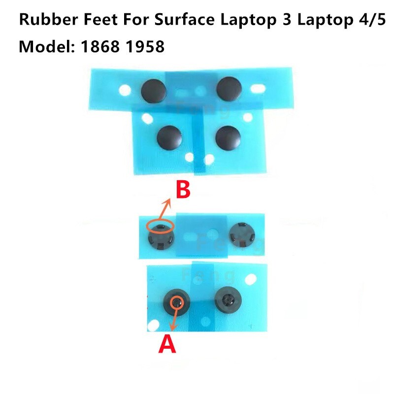 4pcs New For Surface Laptop 3 1868 Rubber feet Laptop 4 1958 Black