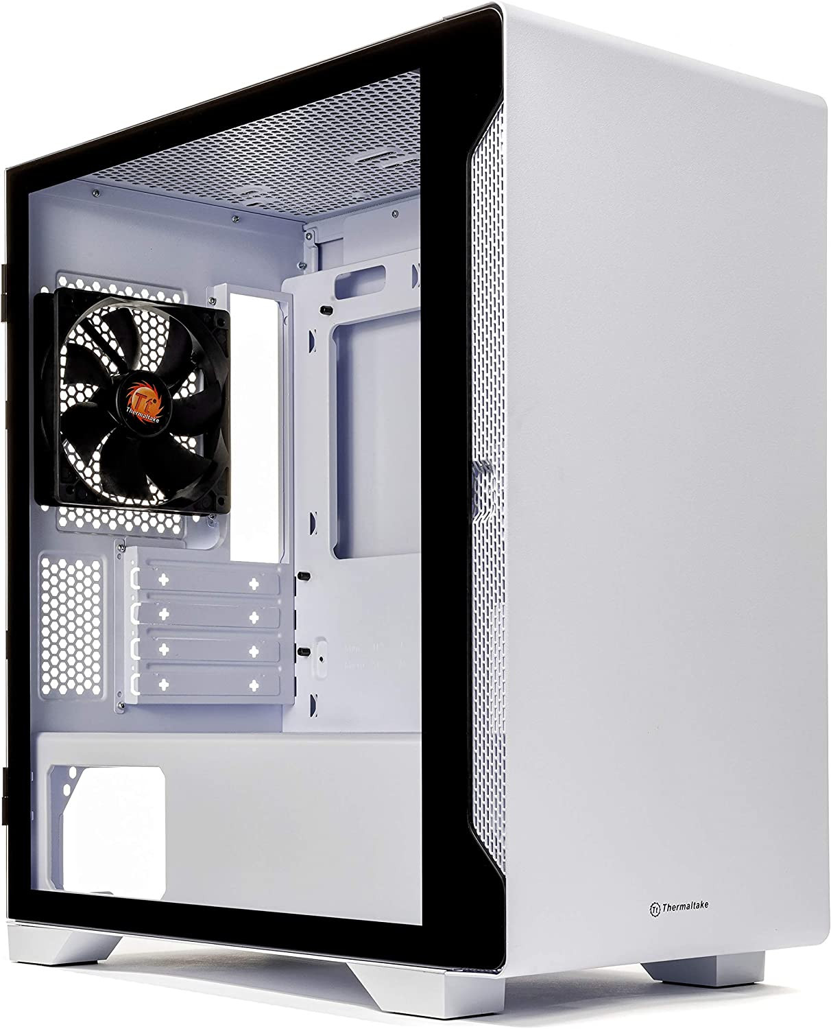 S100 Tempered Glass Snow Edition Micro-Atx Mini-Tower Computer Case with 120Mm R