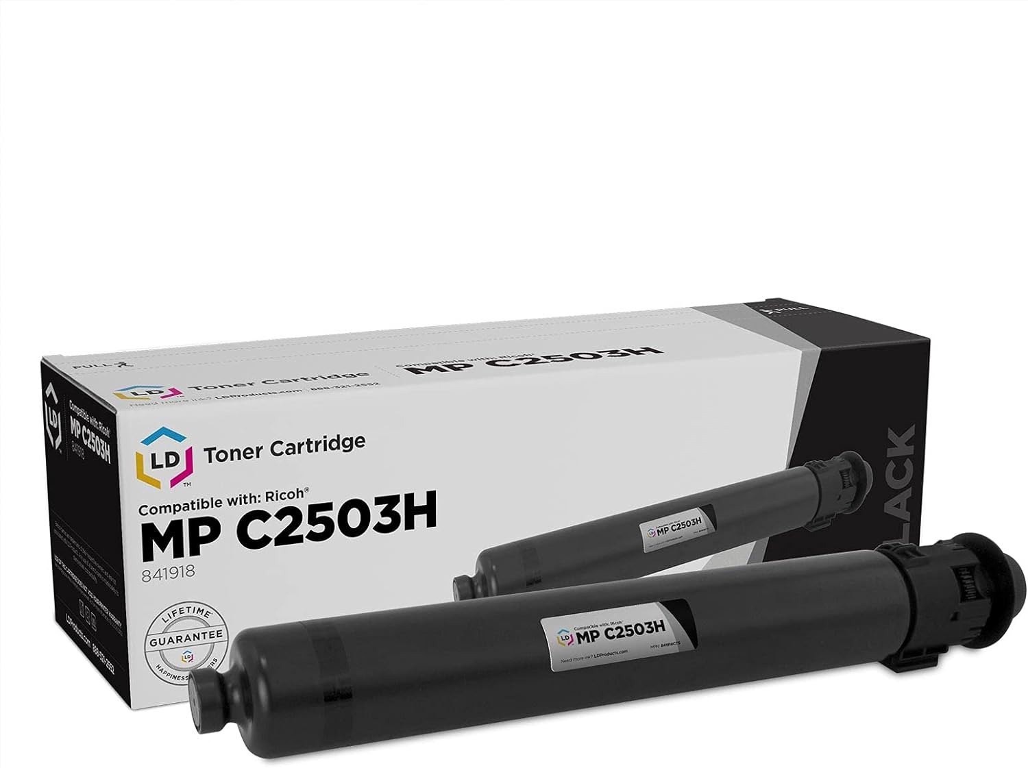 LD Compatible Toner Cartridge Replacement for Ricoh 841918 MP C2503H (Black)