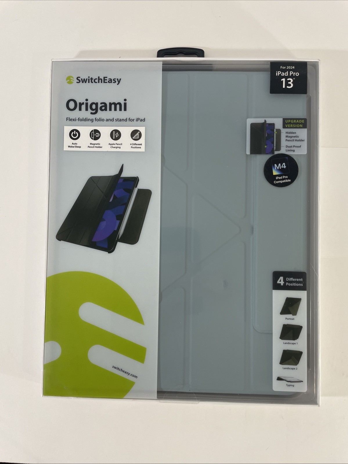 SwitchEasy Origami Case iPad Pro 13" M4 Multi Angle Stand Exquisite Blue Protect